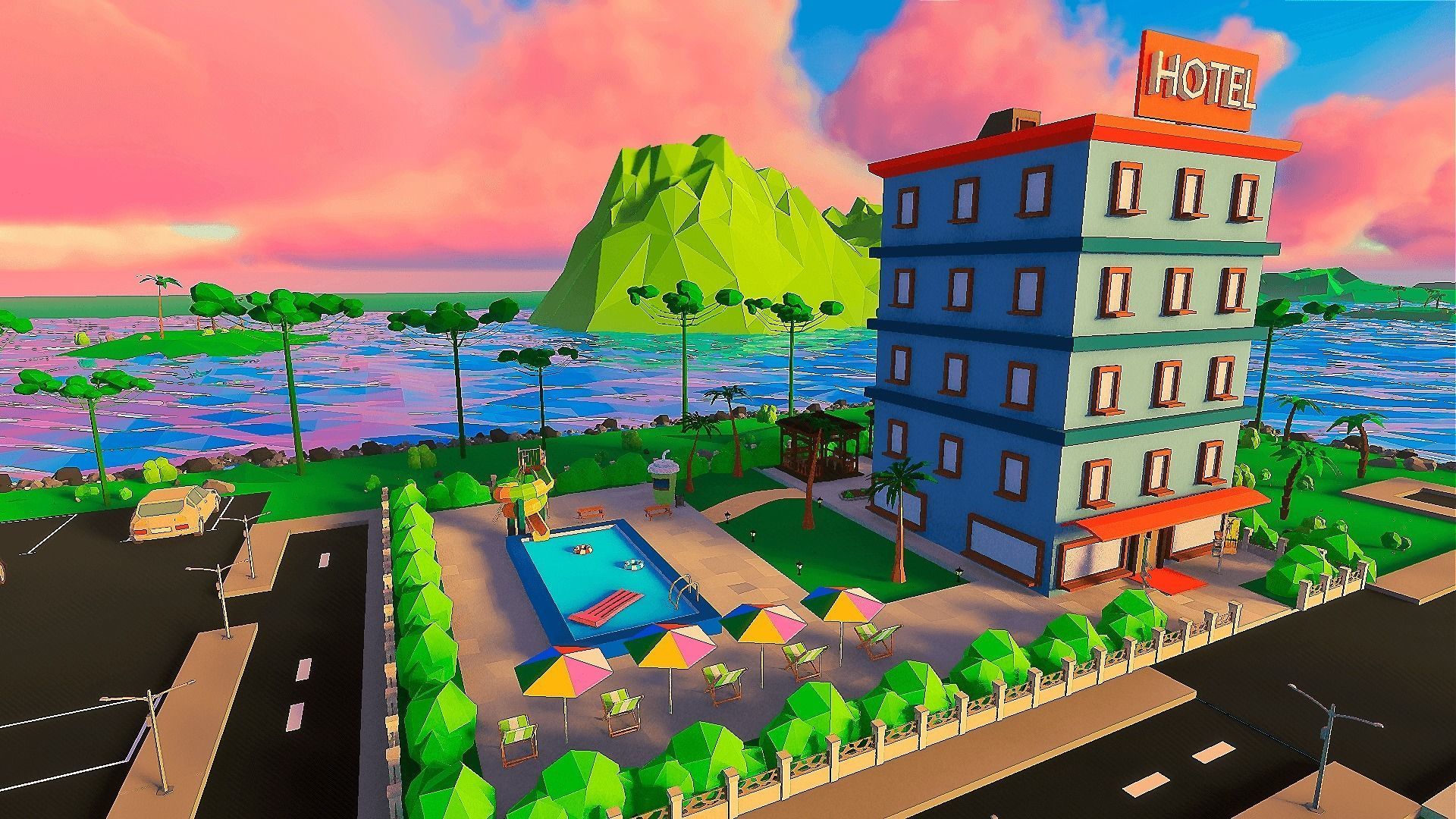 Islandville Resort Low-poly 3D model_12