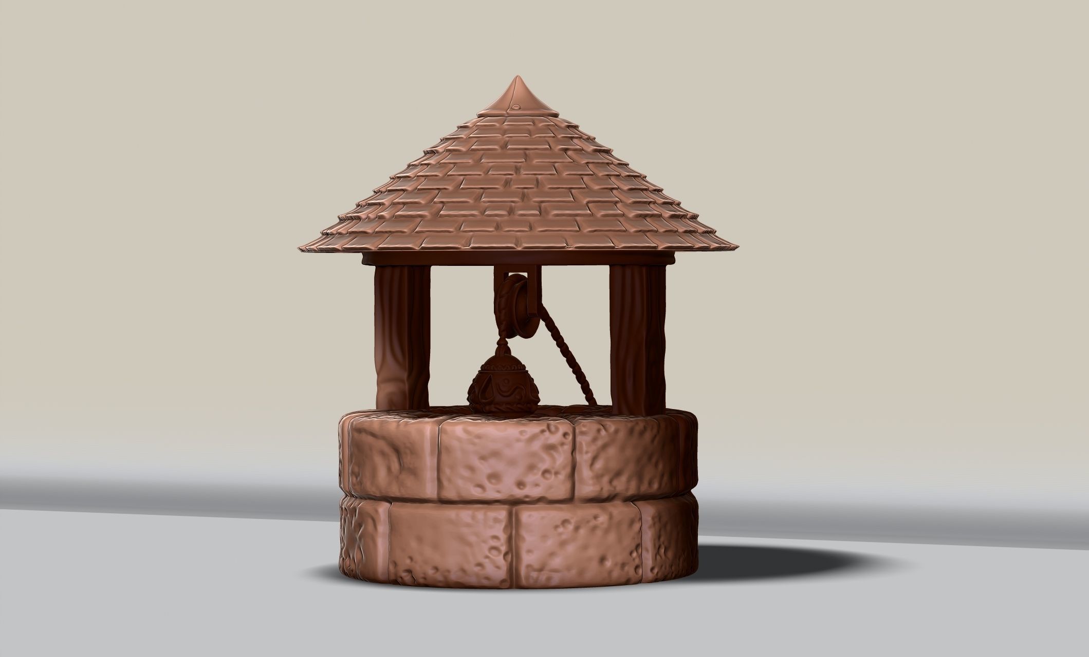 The water well - Boardgames - Wargames - WH - FG - DnD 3D print model_2
