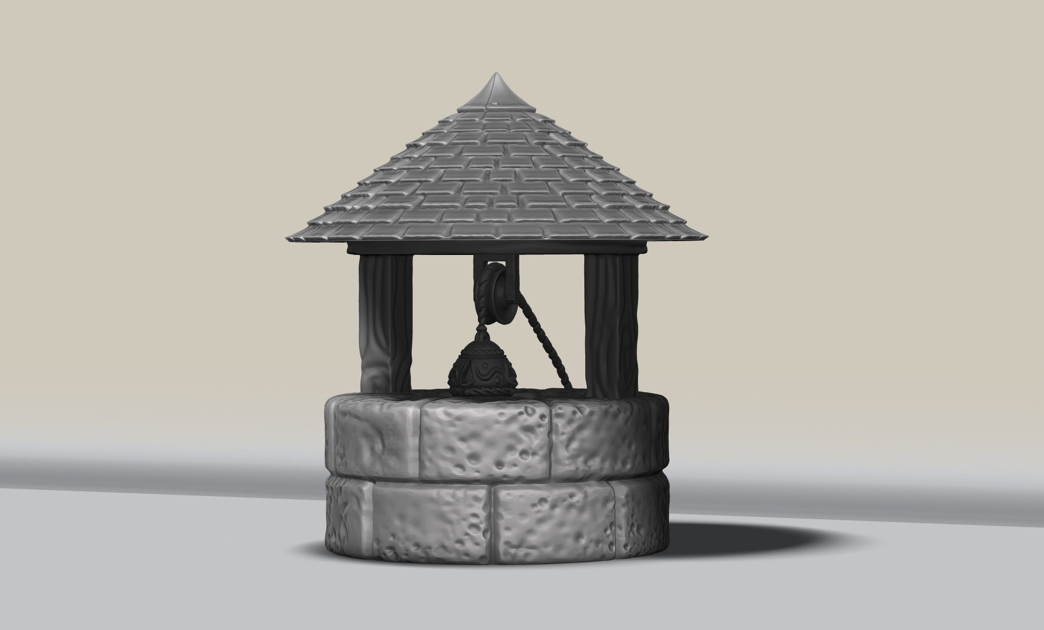 The water well - Boardgames - Wargames - WH - FG - DnD 3D print model_3