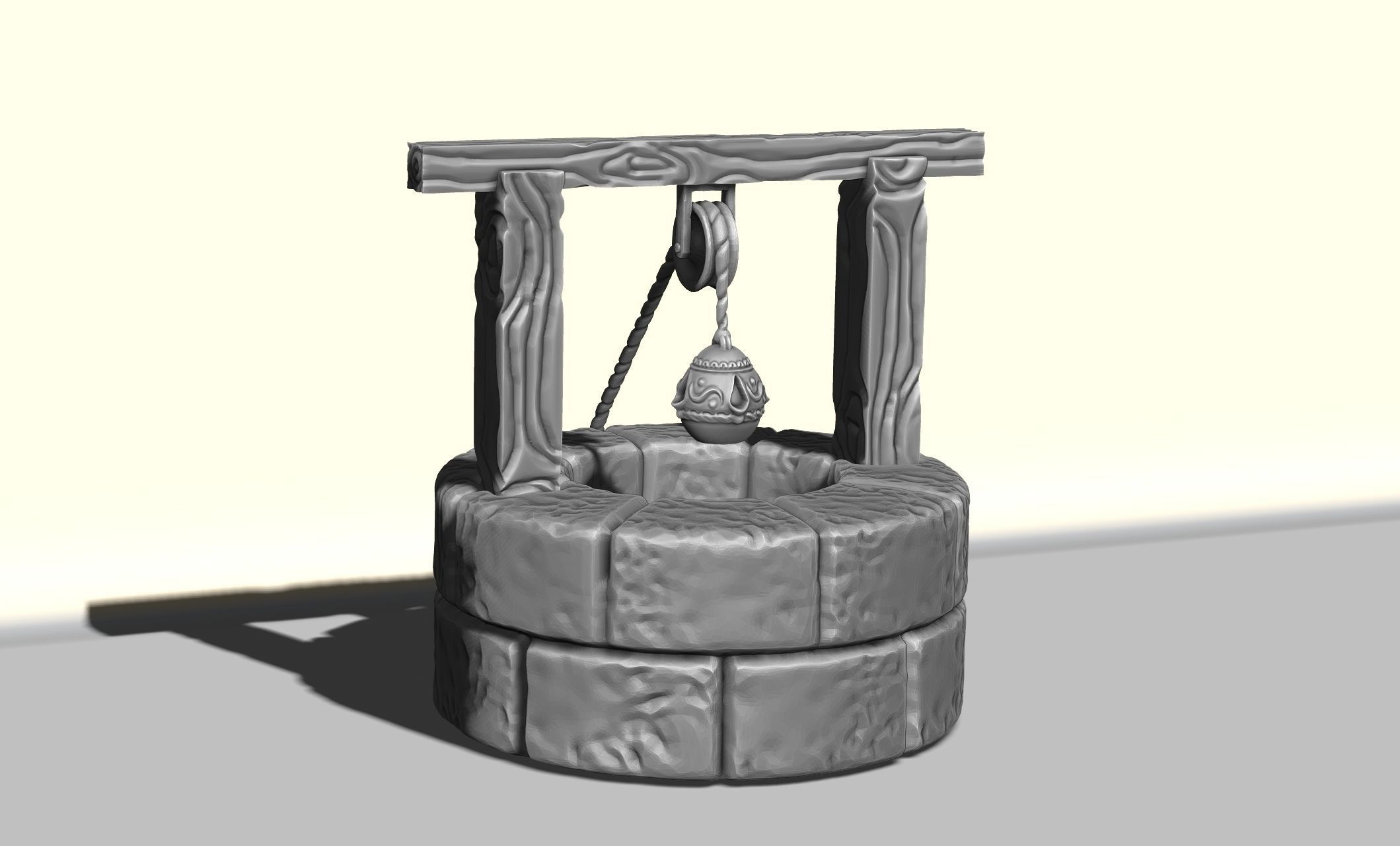 The water well - Boardgames - Wargames - WH - FG - DnD 3D print model_12
