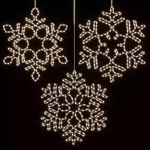 Decorative LED Hanging Snowflakes