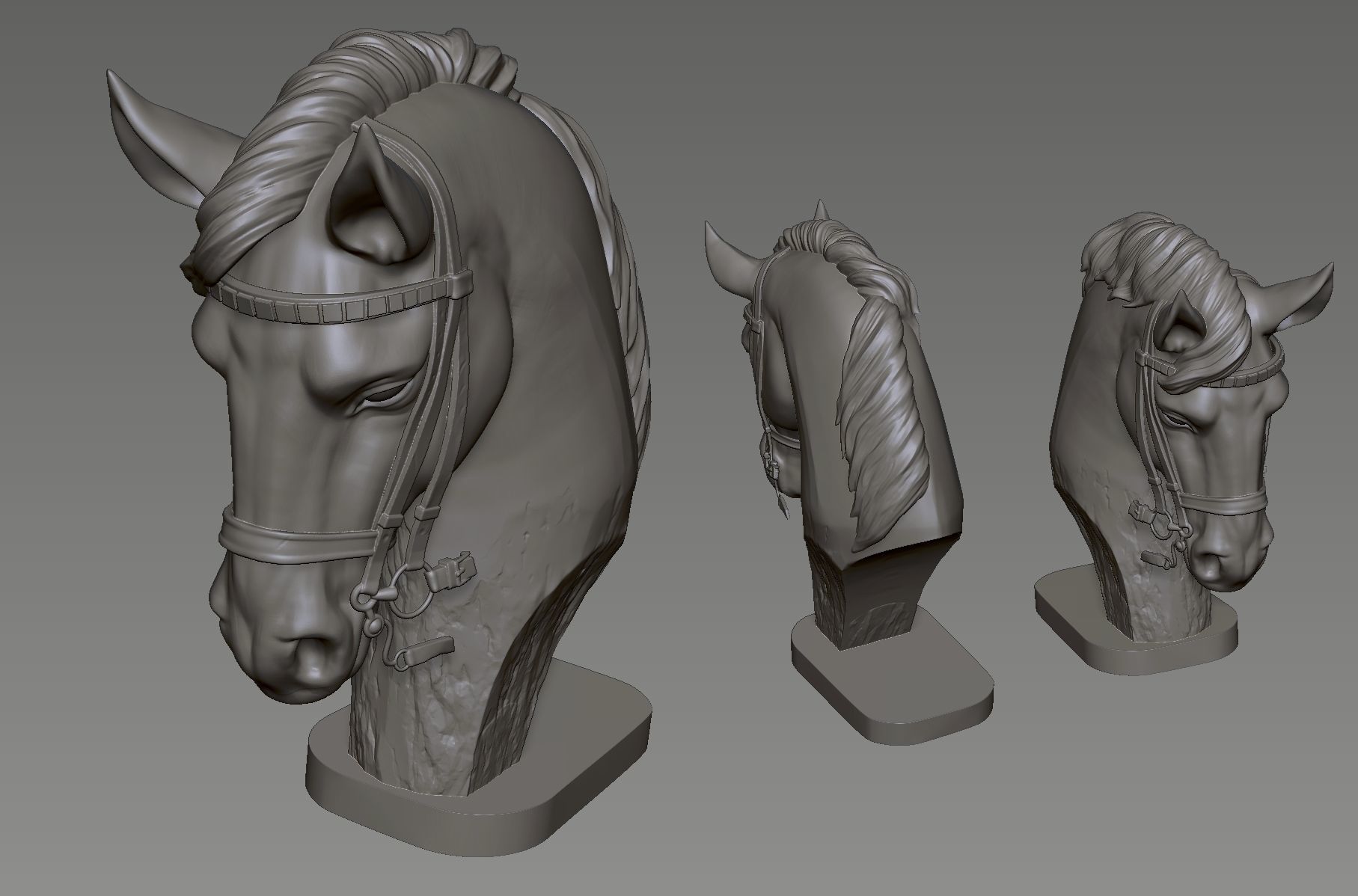 Horse Head Art 3D print model_4