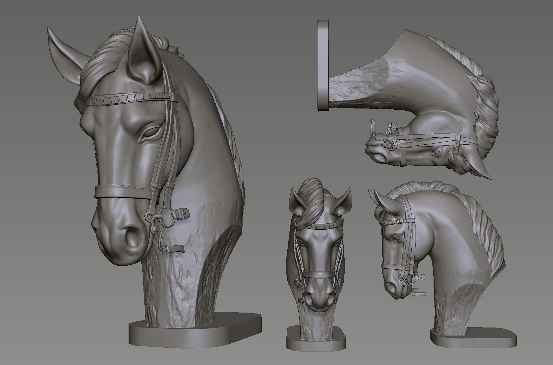 Horse Head Art 3D print model_3