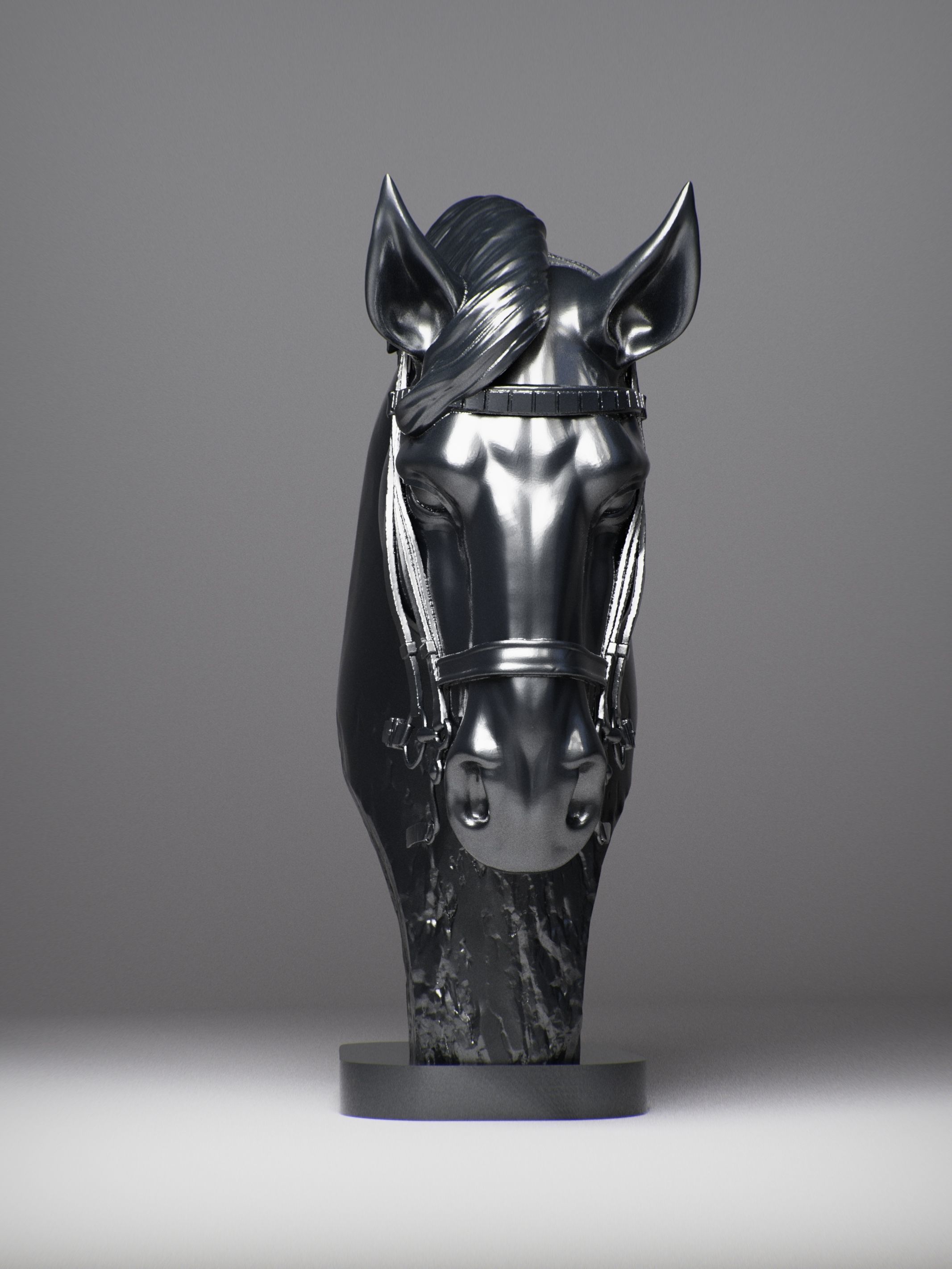 Horse Head Art 3D print model_2