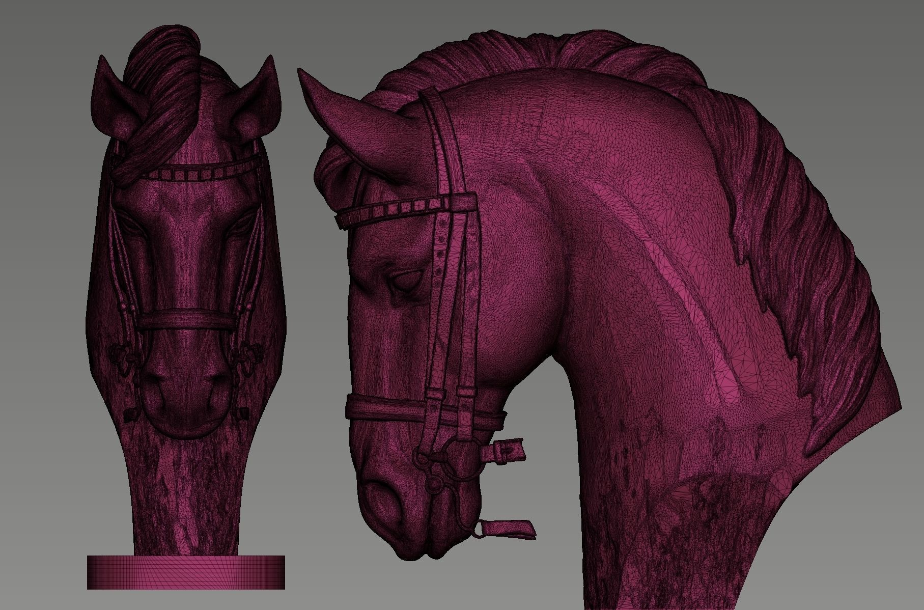 Horse Head Art 3D print model_5