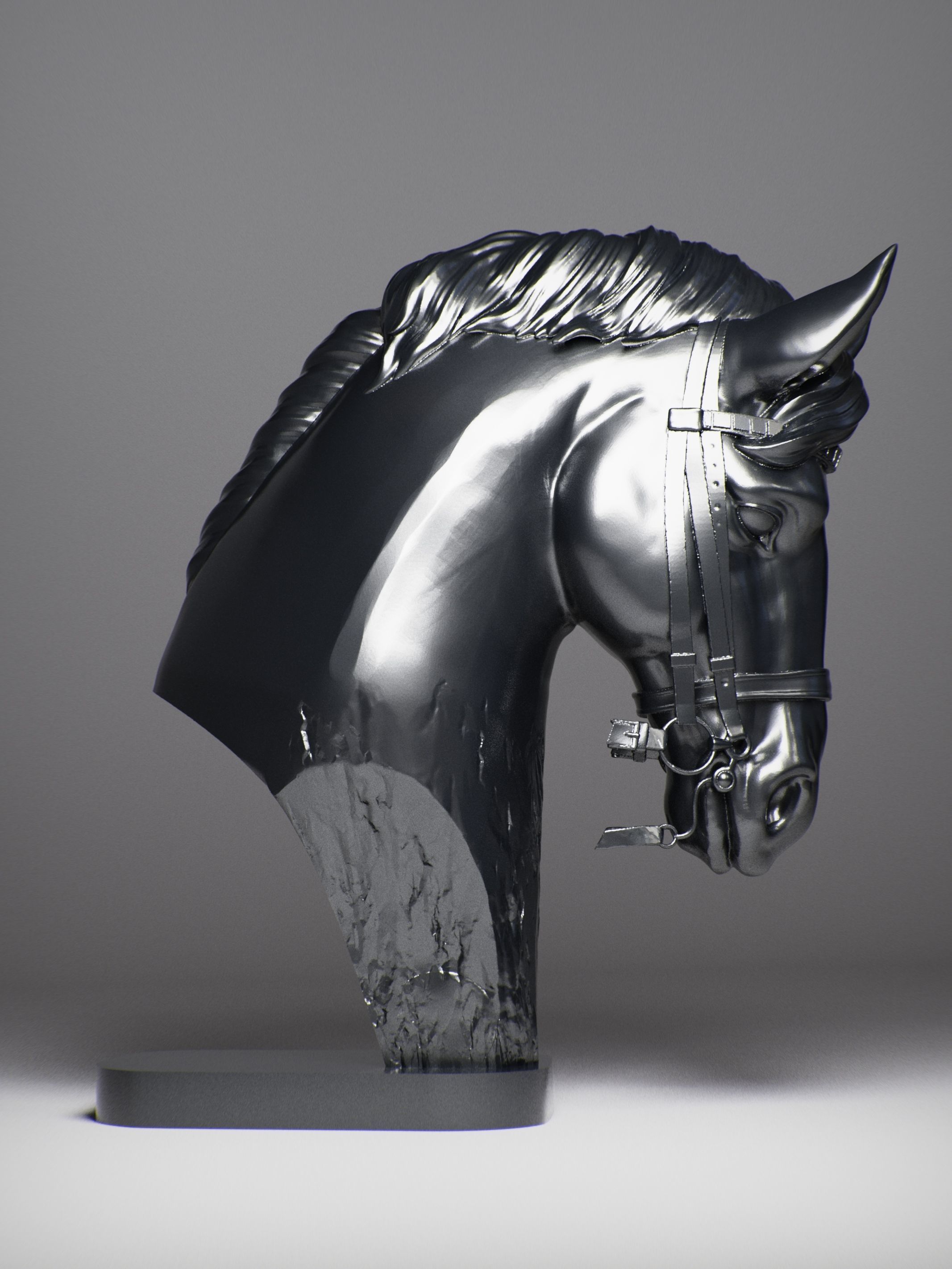 Horse Head Art 3D print model_1