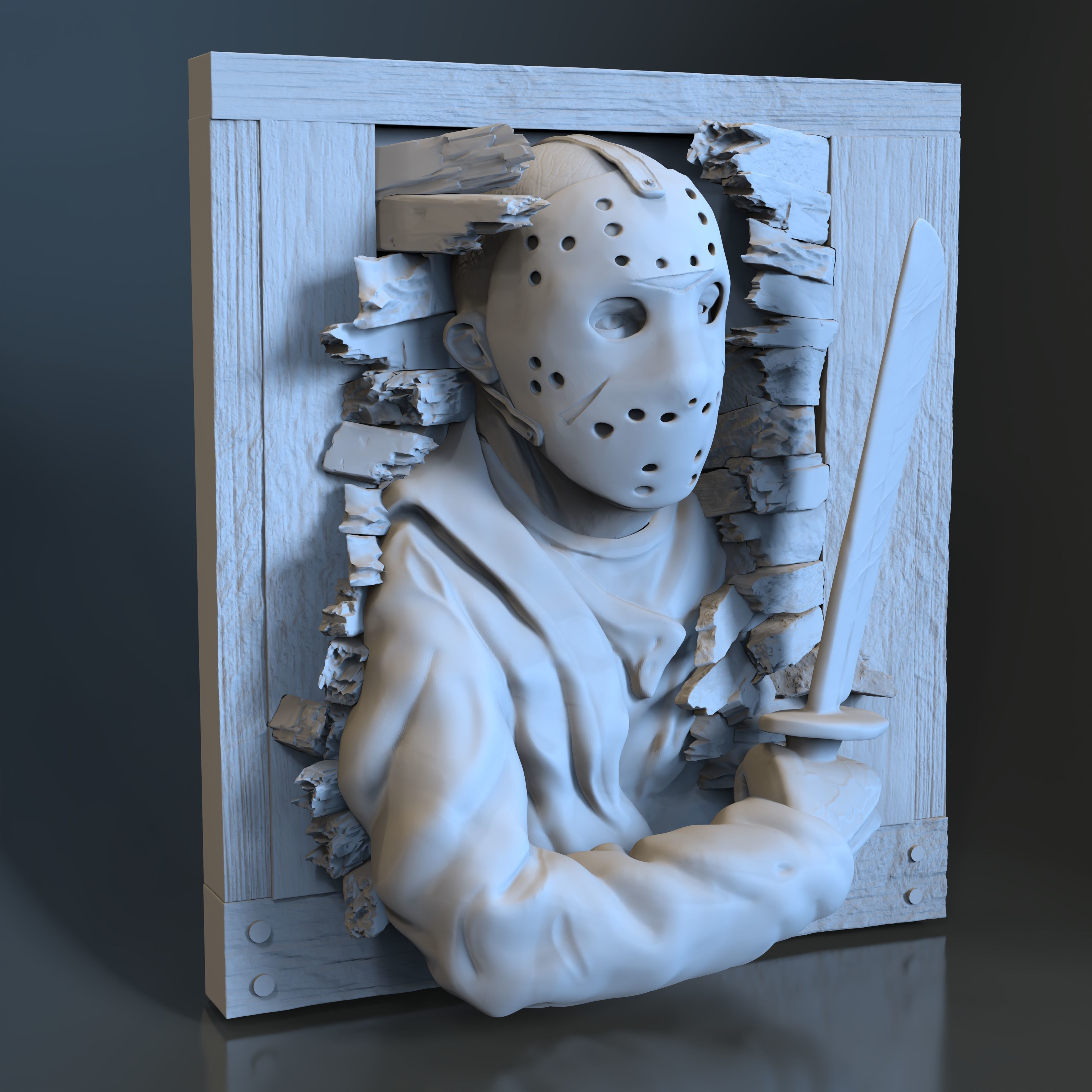 Jason Voorhees - Friday The 13th Wall Breaker 3D print model_15