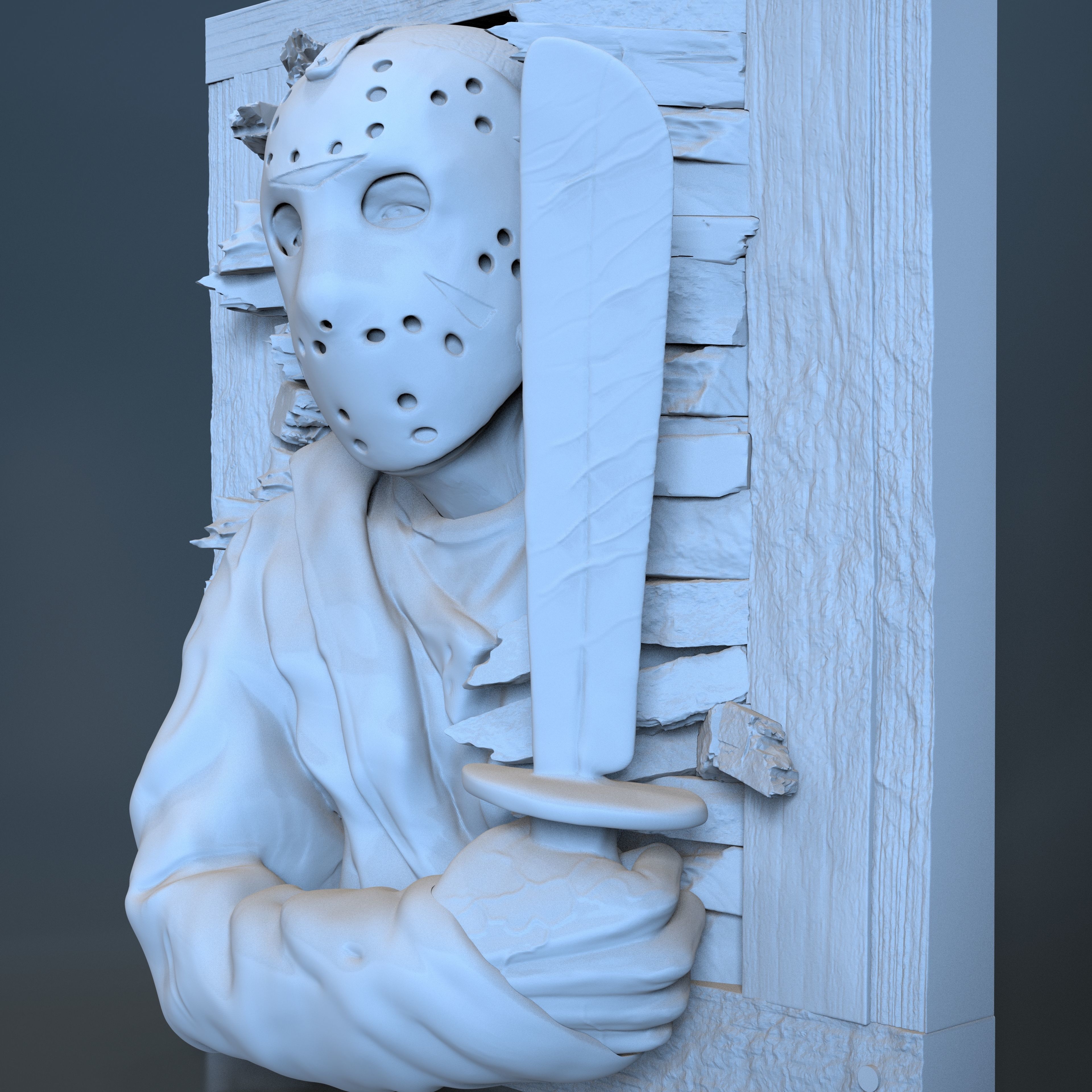 Jason Voorhees - Friday The 13th Wall Breaker 3D print model_18