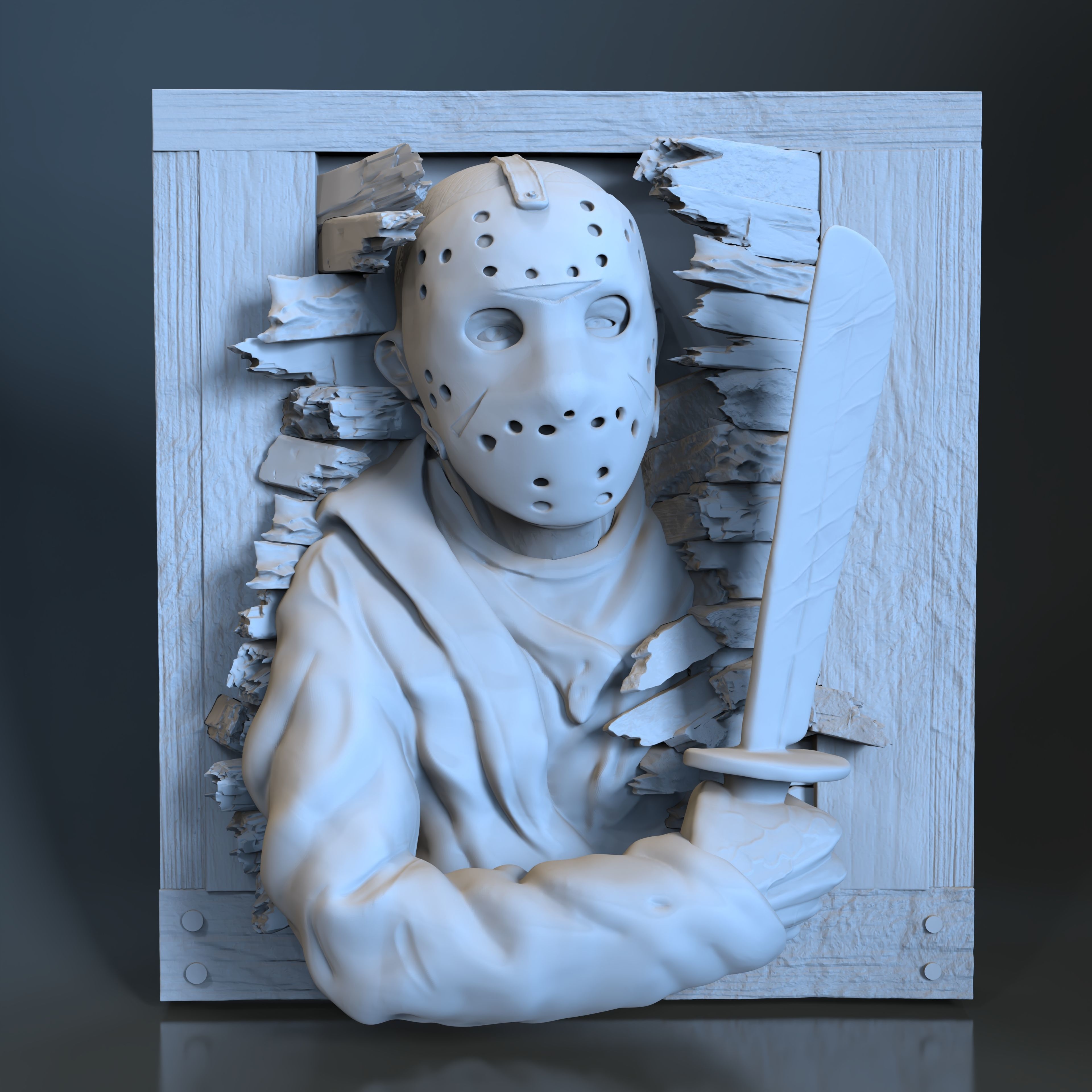 Jason Voorhees - Friday The 13th Wall Breaker 3D print model_13