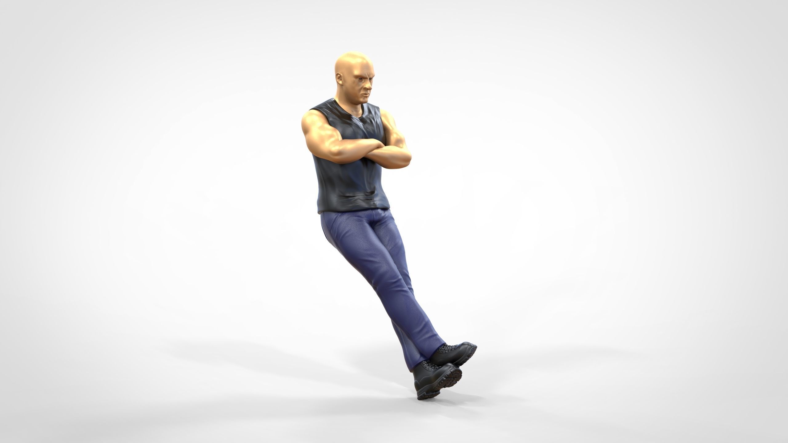 N2 F9 Dominic Toretto Vin Diesel in fast and furious 3D print model_31