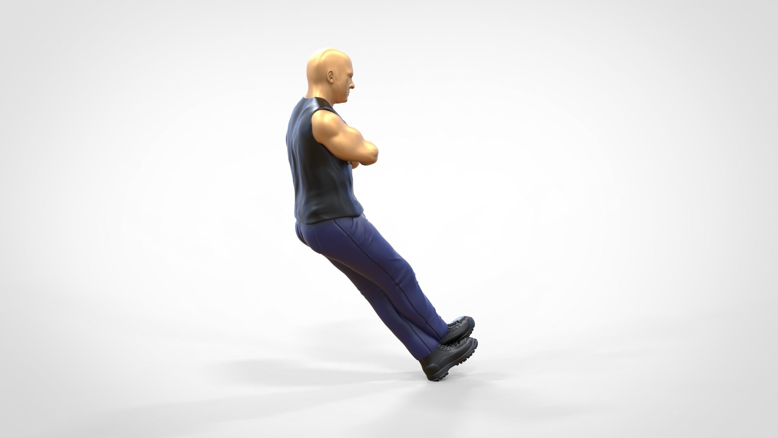 N2 F9 Dominic Toretto Vin Diesel in fast and furious 3D print model_24