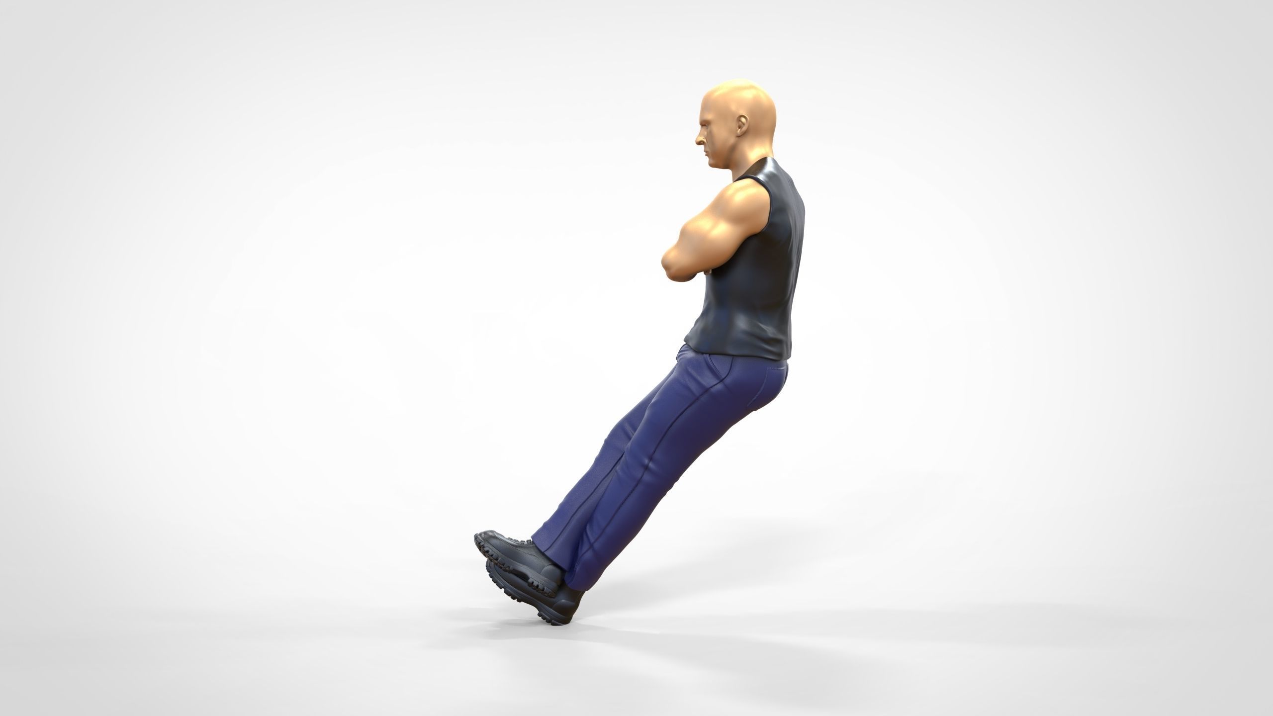 N2 F9 Dominic Toretto Vin Diesel in fast and furious 3D print model_9