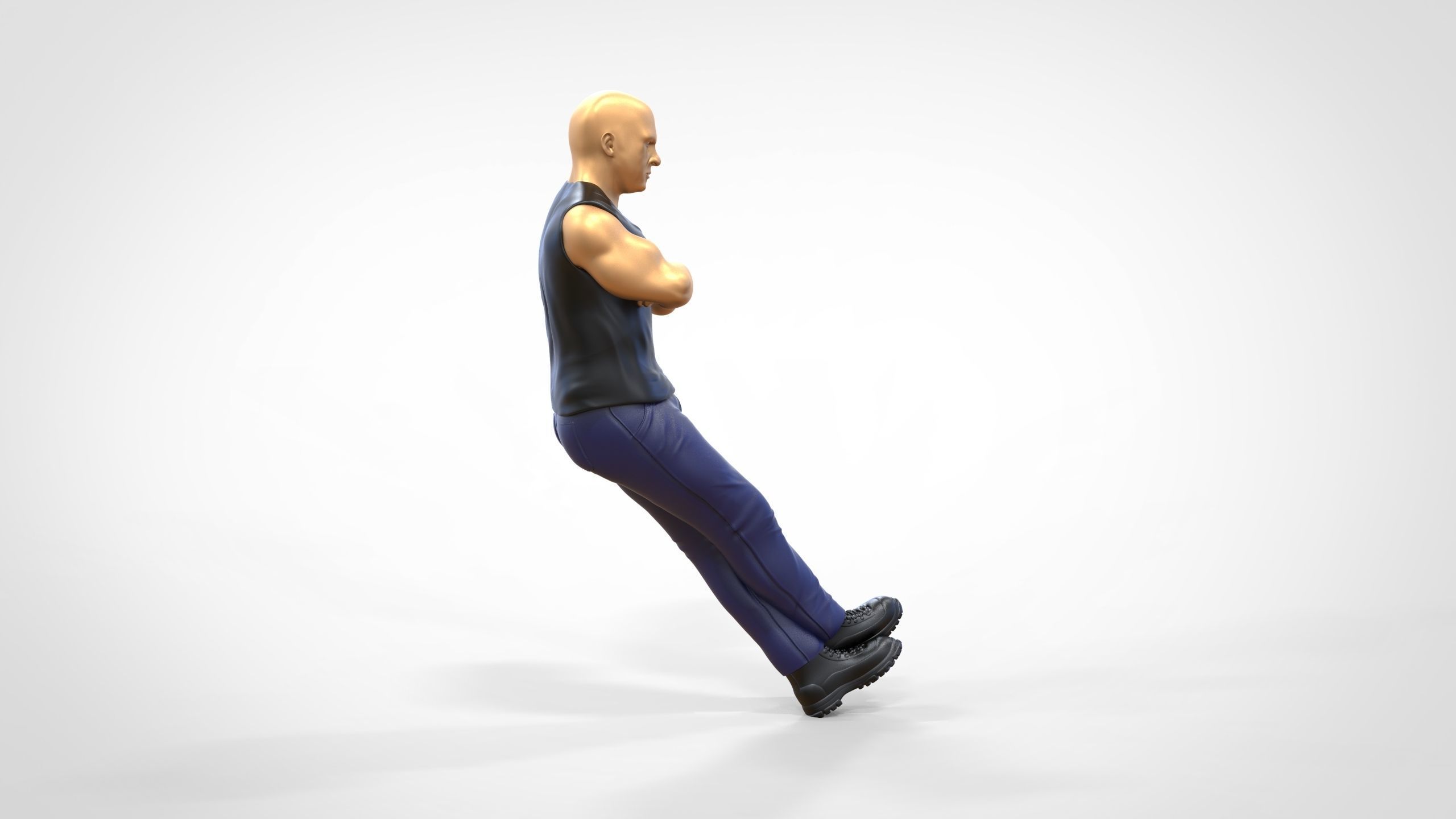 N2 F9 Dominic Toretto Vin Diesel in fast and furious 3D print model_25