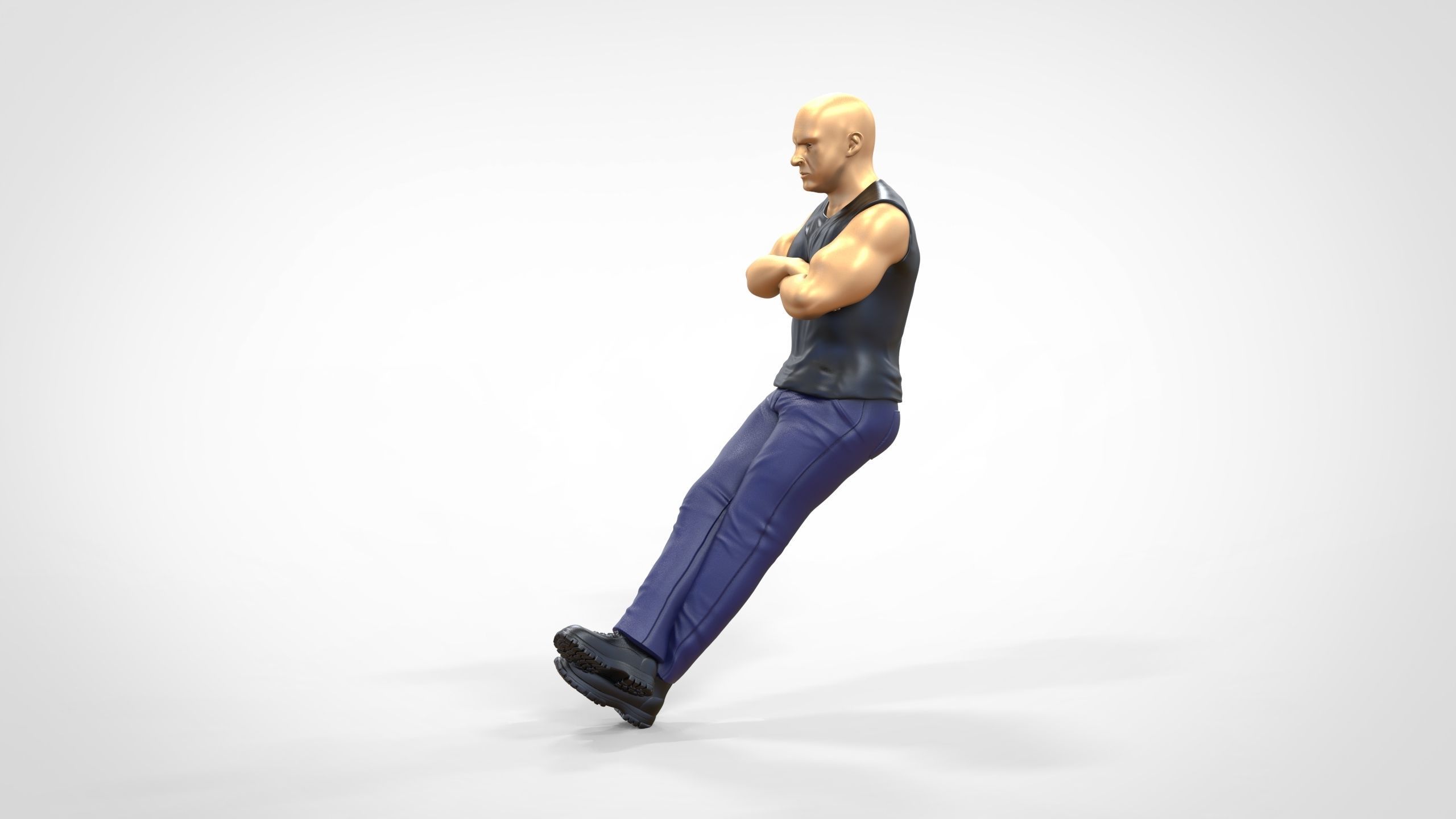 N2 F9 Dominic Toretto Vin Diesel in fast and furious 3D print model_6