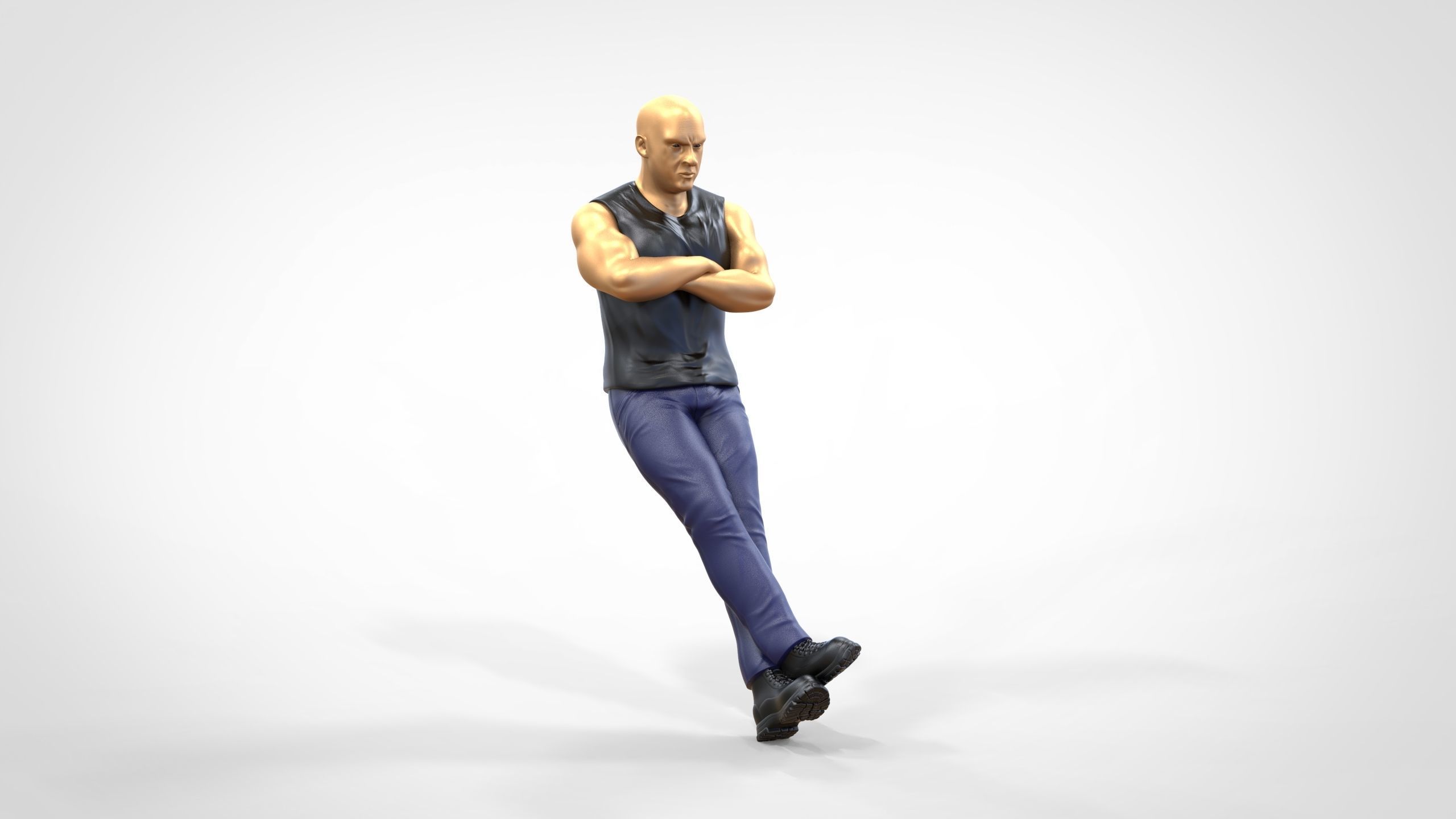 N2 F9 Dominic Toretto Vin Diesel in fast and furious 3D print model_32