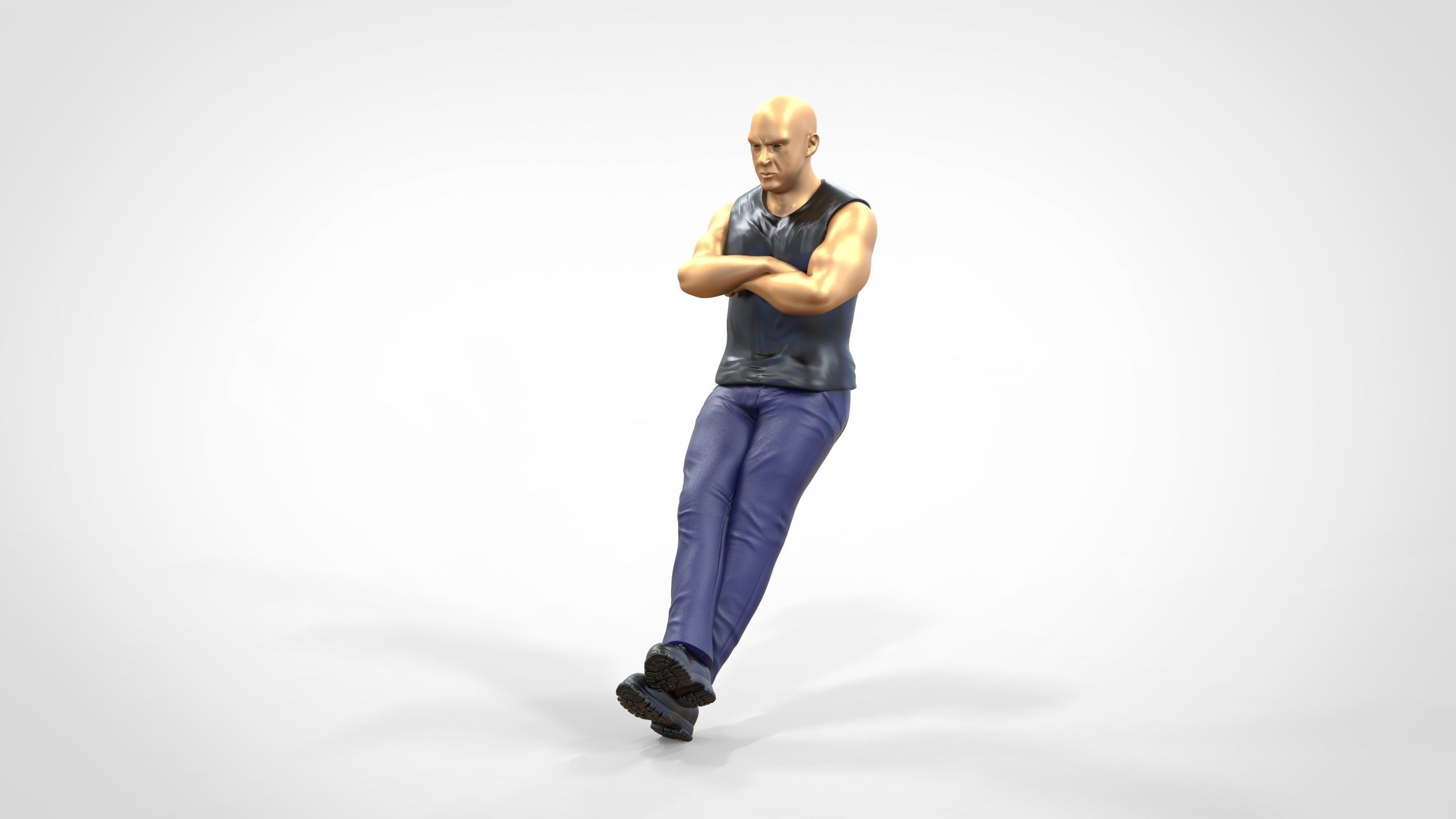 N2 F9 Dominic Toretto Vin Diesel in fast and furious 3D print model_2