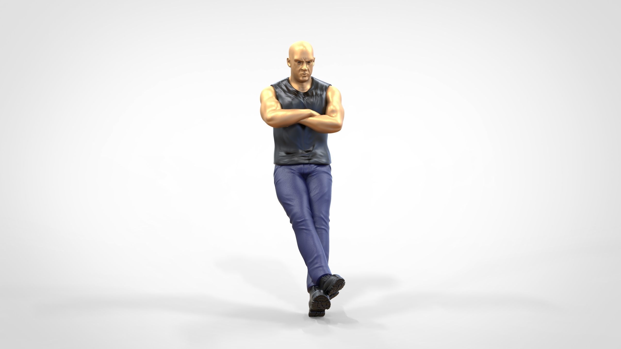 N2 F9 Dominic Toretto Vin Diesel in fast and furious 3D print model_34
