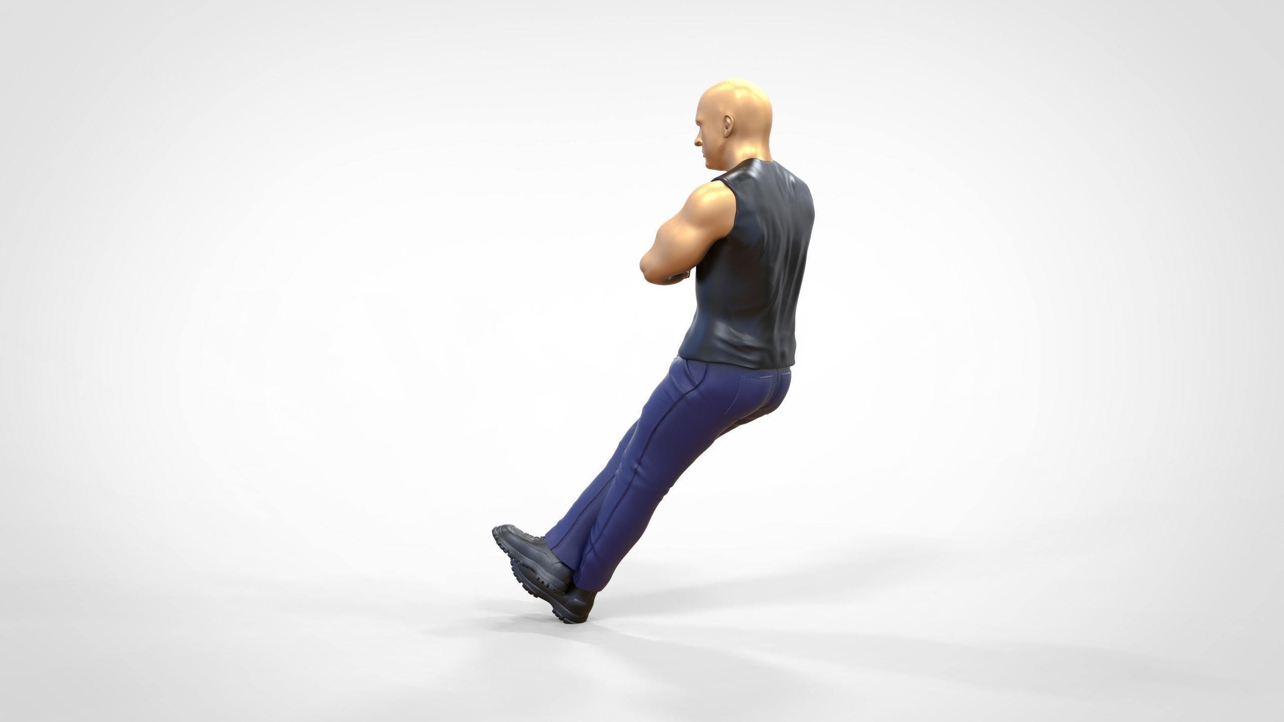 N2 F9 Dominic Toretto Vin Diesel in fast and furious 3D print model_11