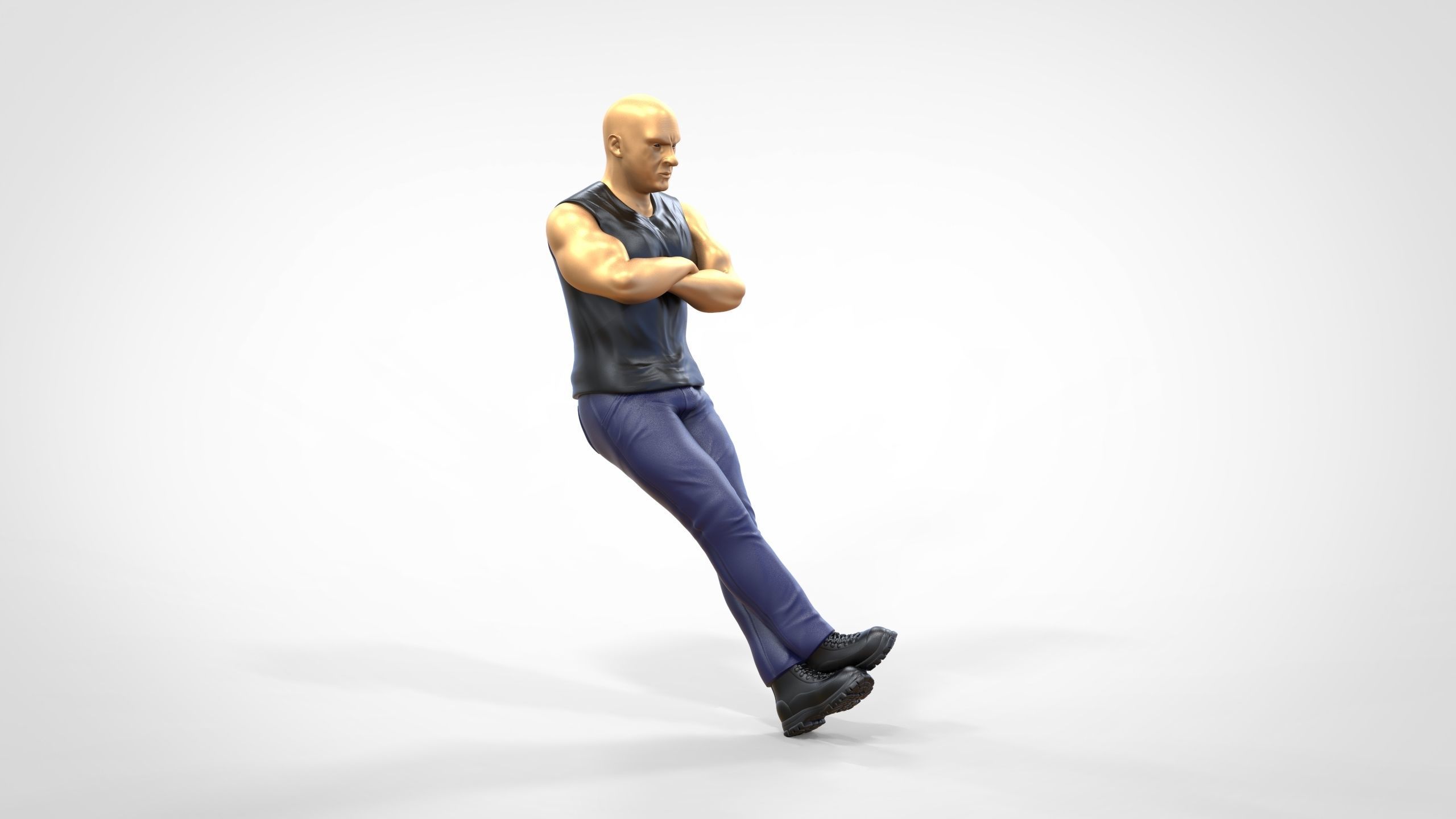 N2 F9 Dominic Toretto Vin Diesel in fast and furious 3D print model_30