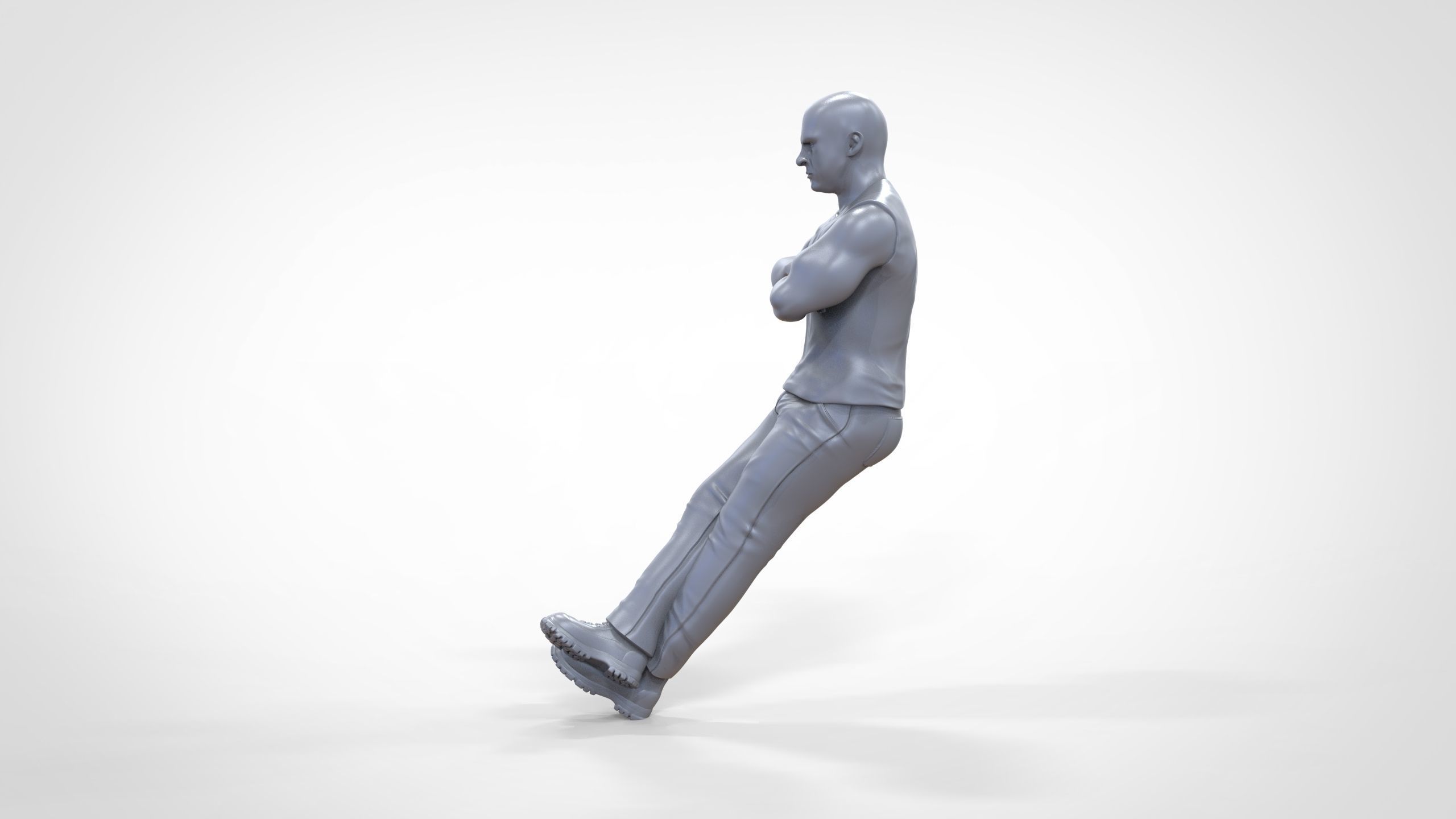 N2 F9 Dominic Toretto Vin Diesel in fast and furious 3D print model_42