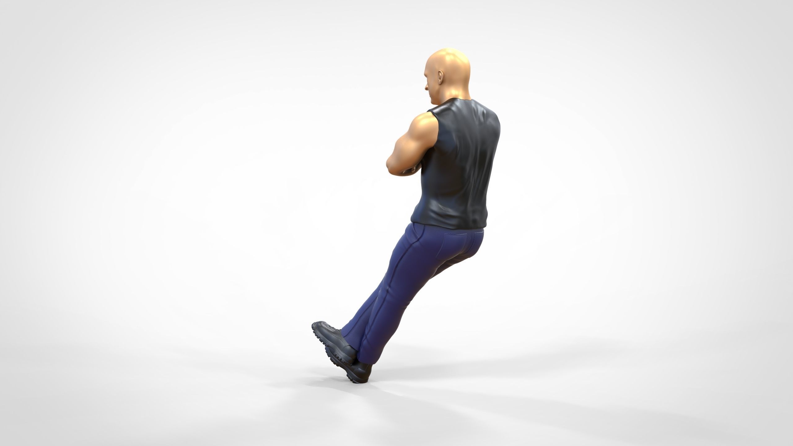 N2 F9 Dominic Toretto Vin Diesel in fast and furious 3D print model_12