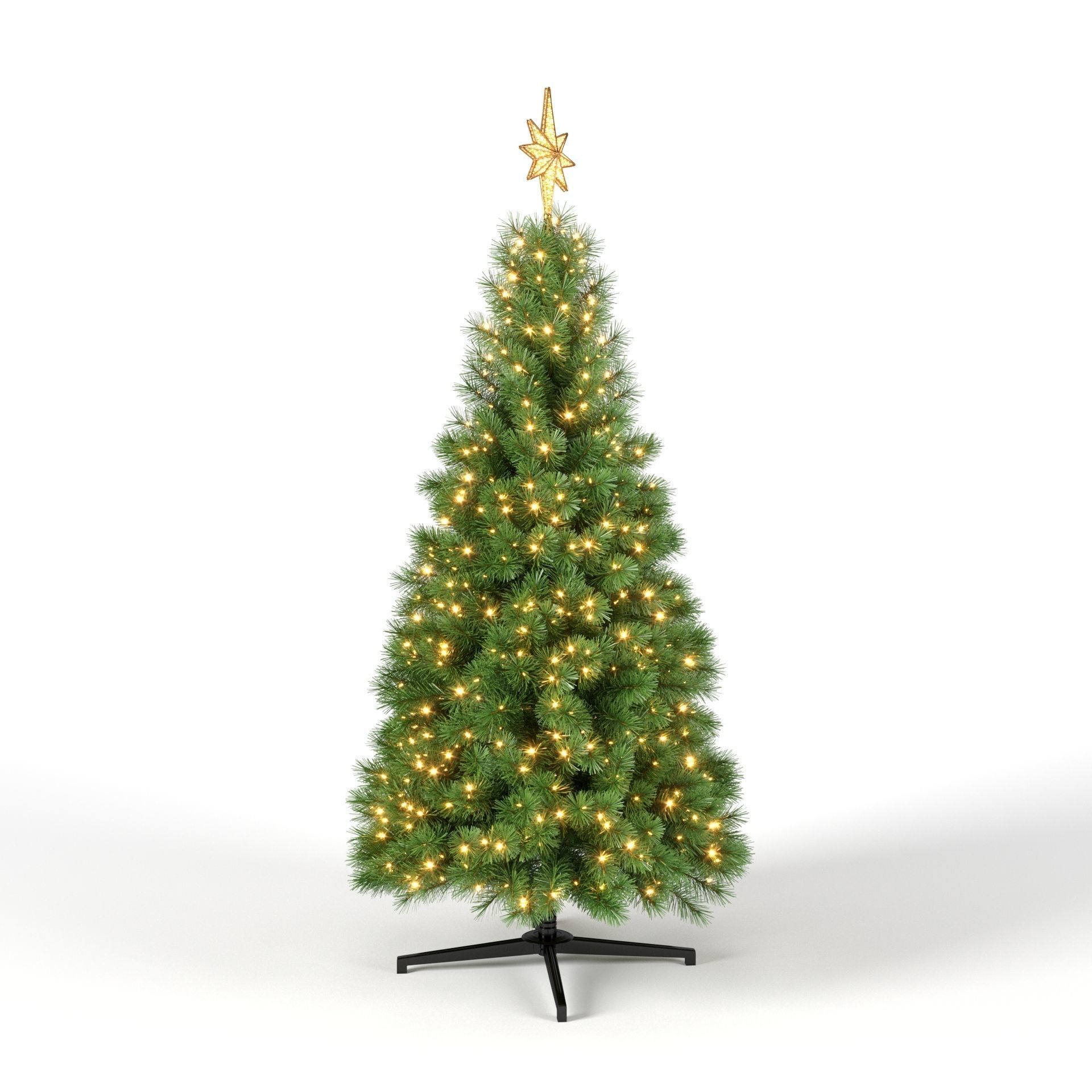 Christmas Tree with Animated Lights - Set 1 3D model_7