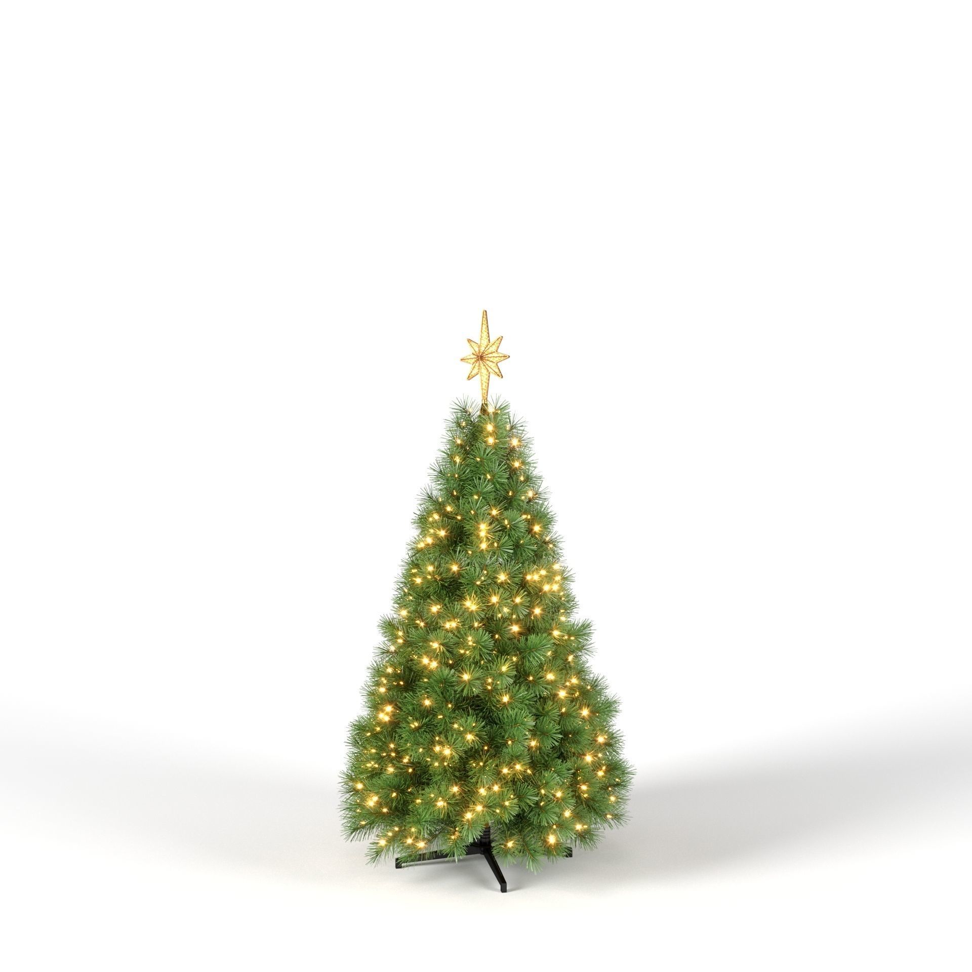 Christmas Tree with Animated Lights - Set 1 3D model_9