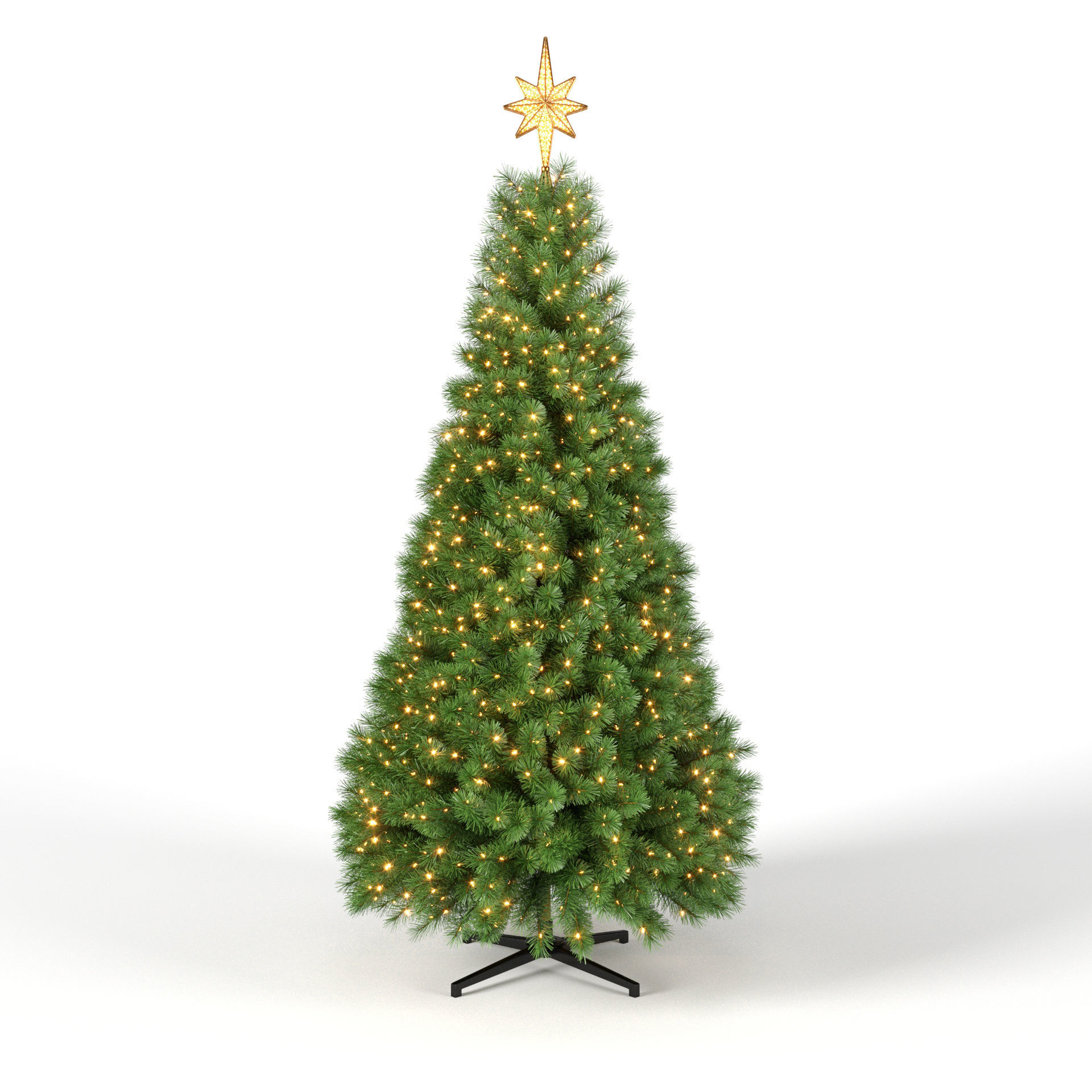 Christmas Tree with Animated Lights - Set 1 3D model_11