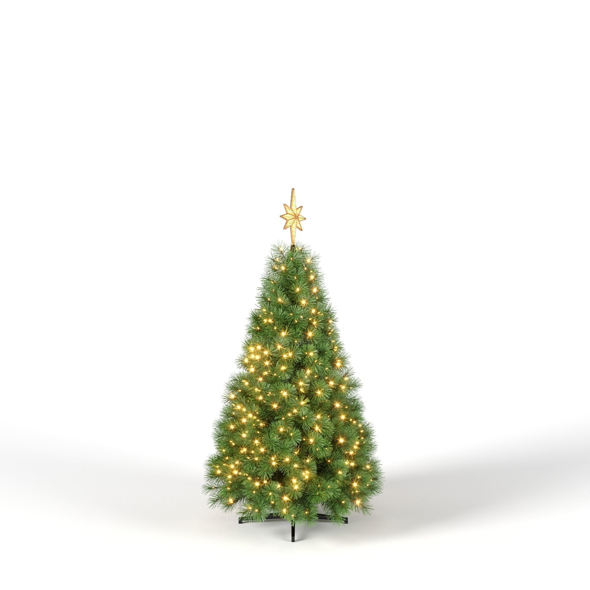 Christmas Tree with Animated Lights - Set 1 3D model_6
