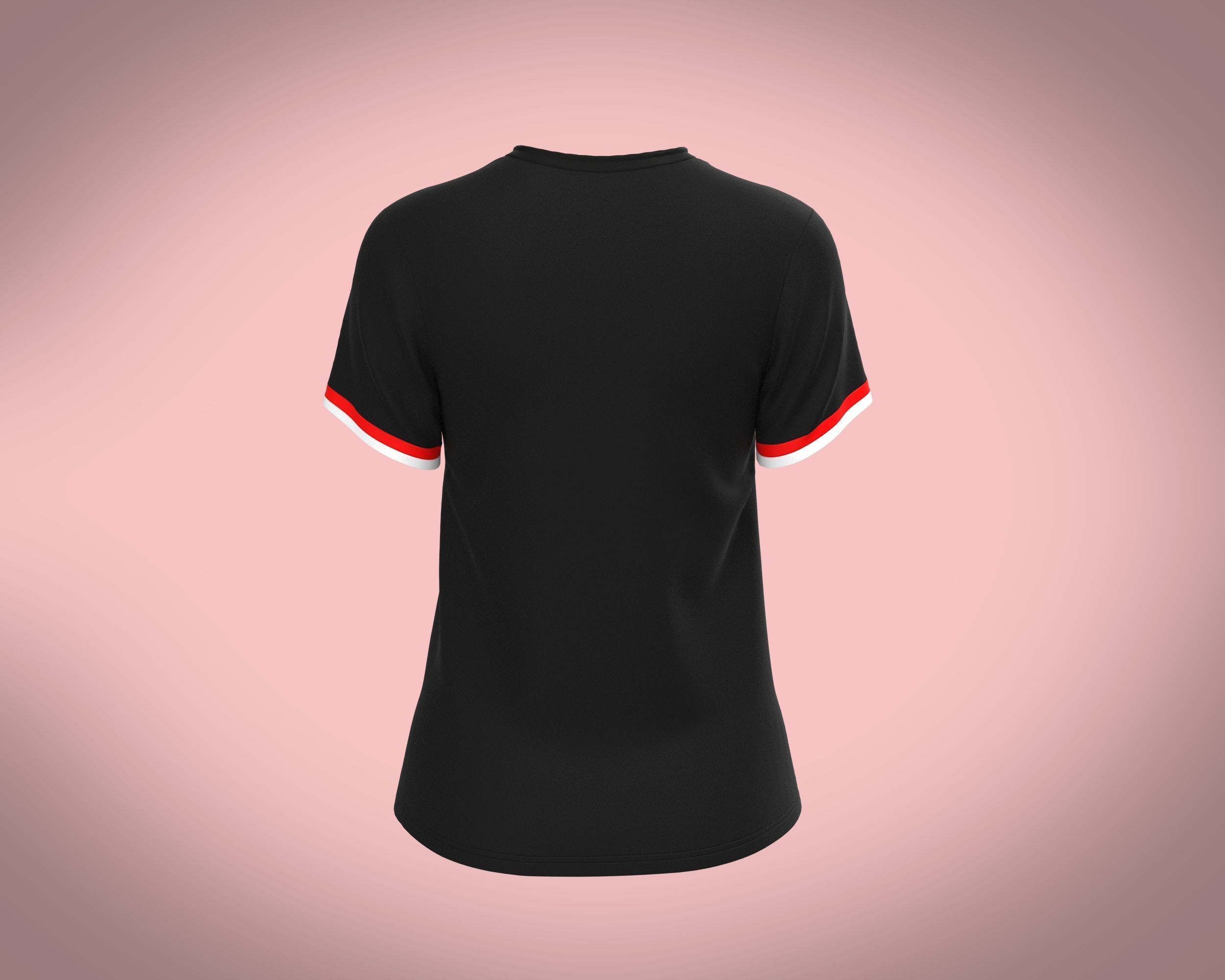 Ladies Black and Red Tops 3D model_4