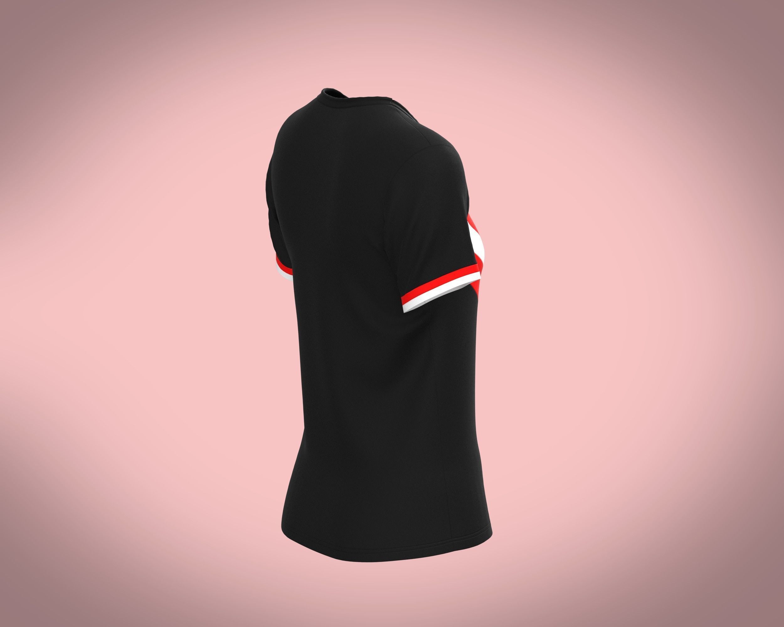 Ladies Black and Red Tops 3D model_3