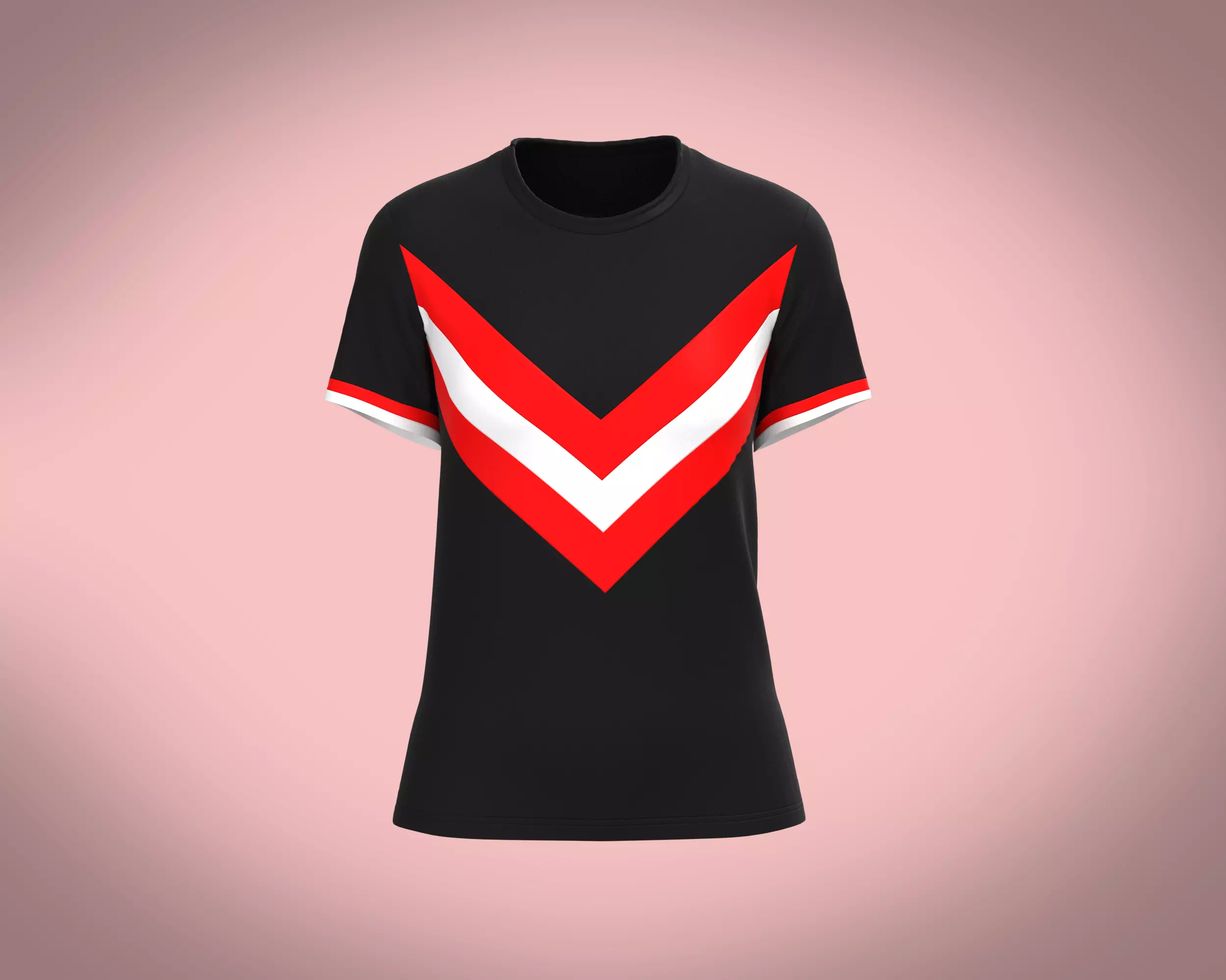 Ladies Black and Red Tops 3D model_0