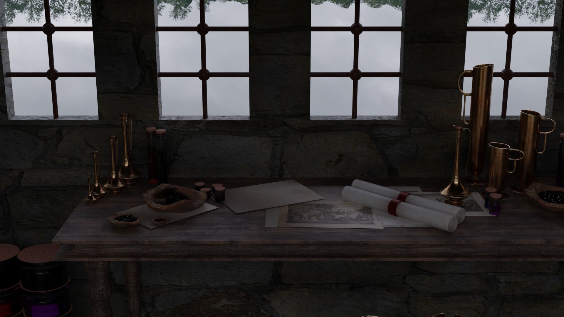 Alchemists Workshop 3D model_4