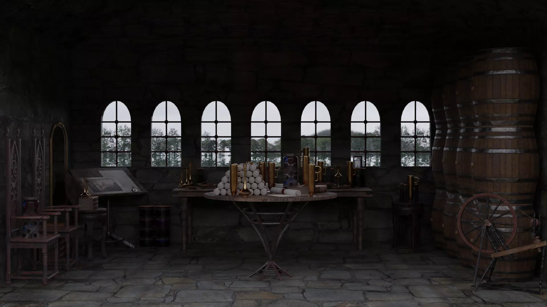 Alchemists Workshop 3D model_0