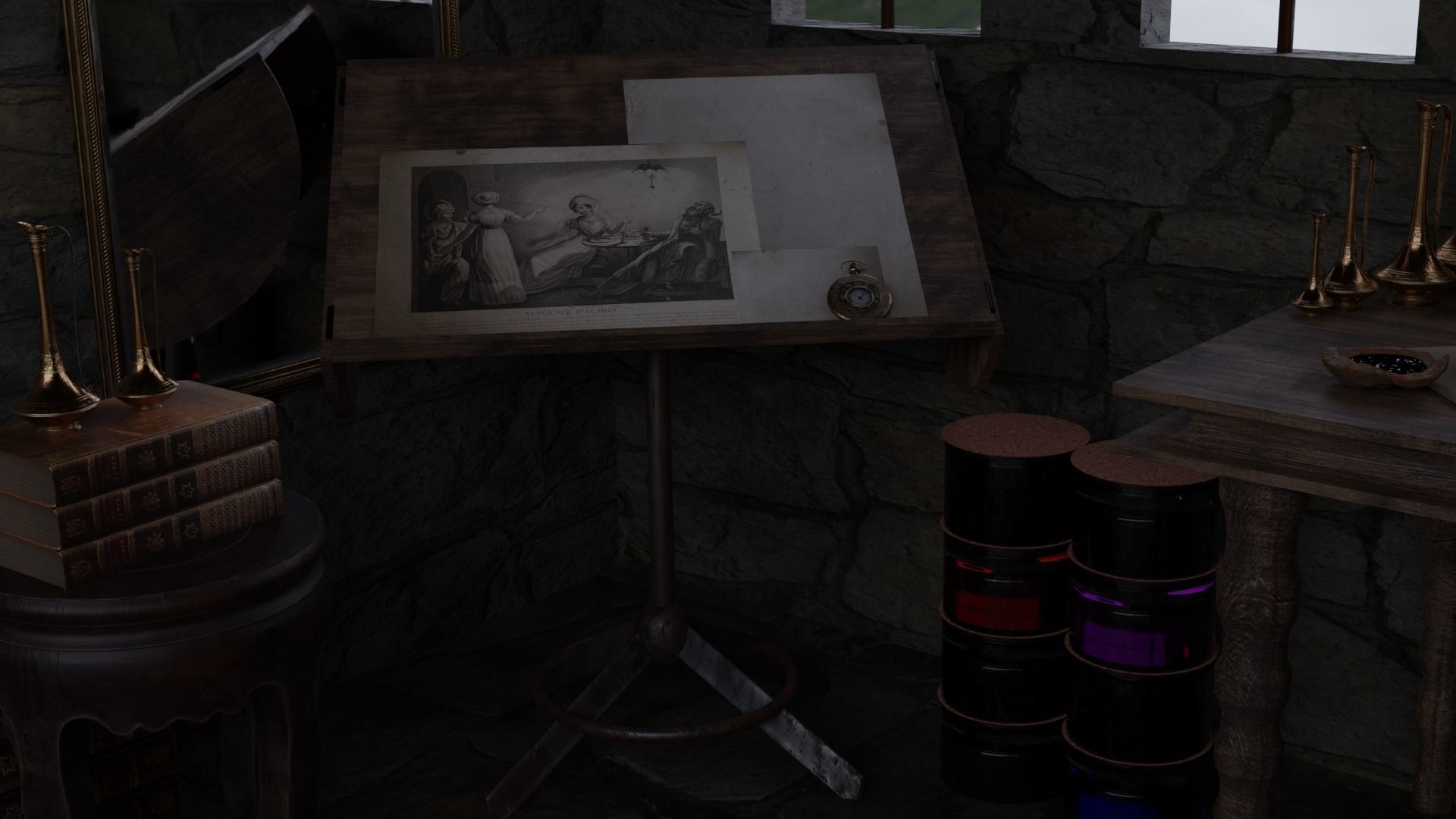 Alchemists Workshop 3D model_10