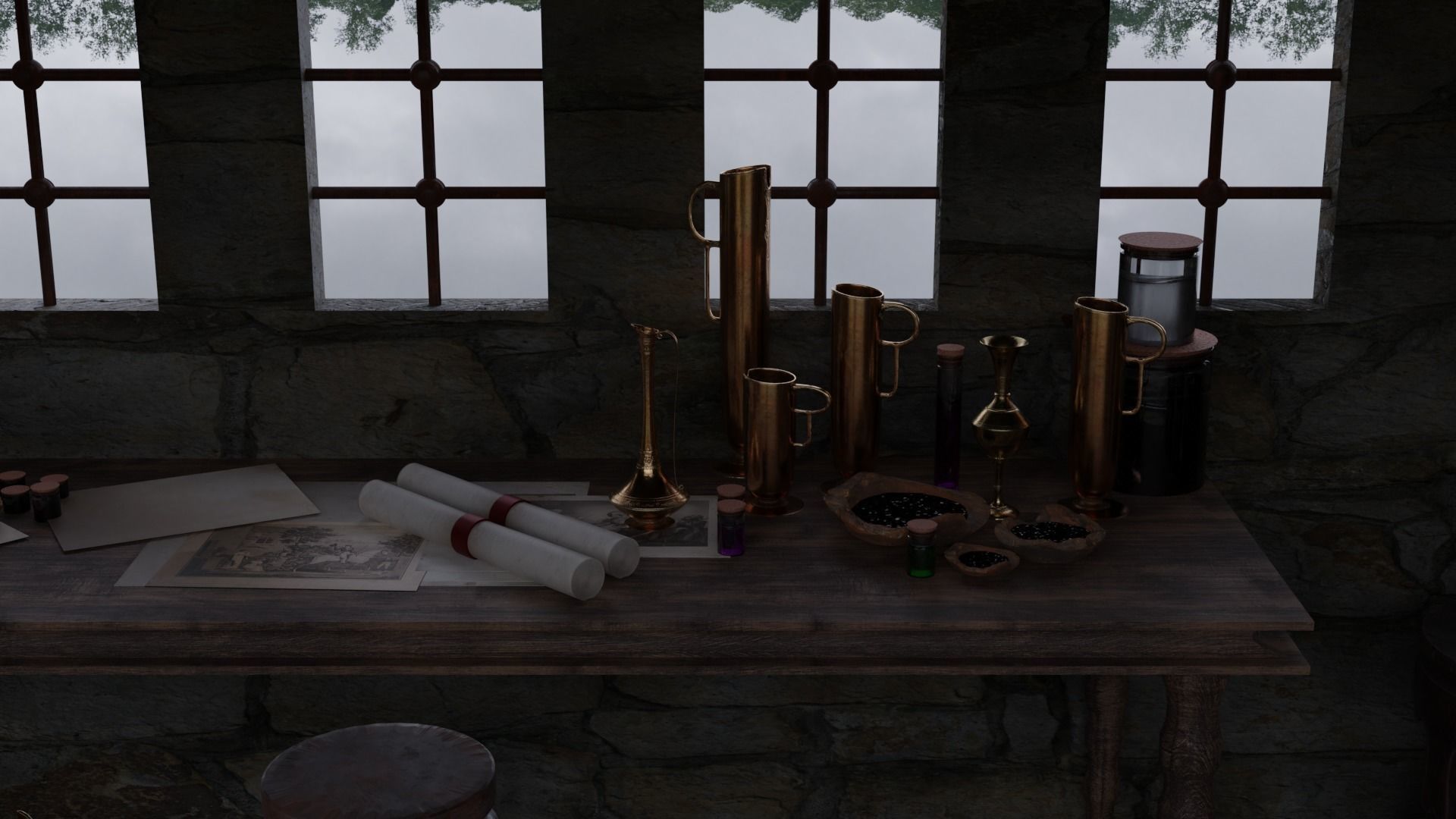 Alchemists Workshop 3D model_3