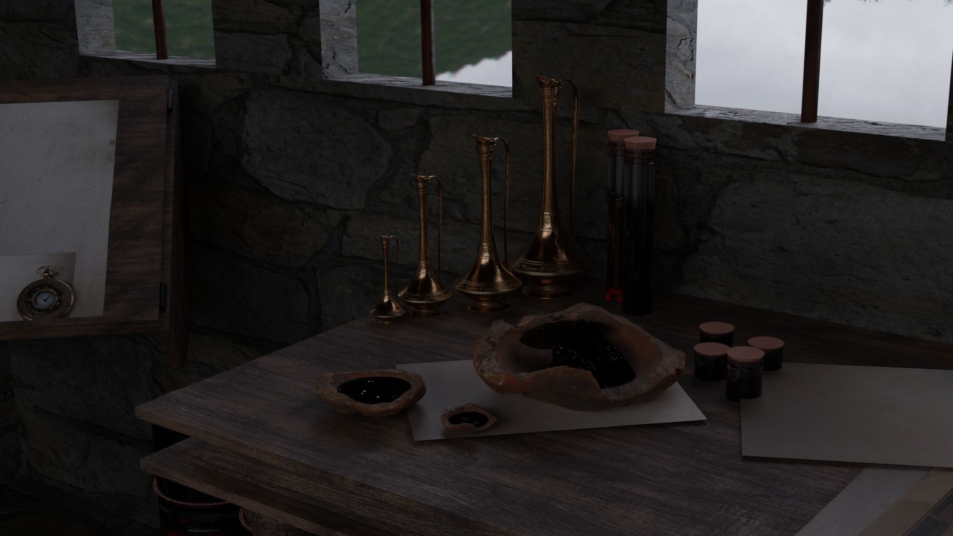 Alchemists Workshop 3D model_11