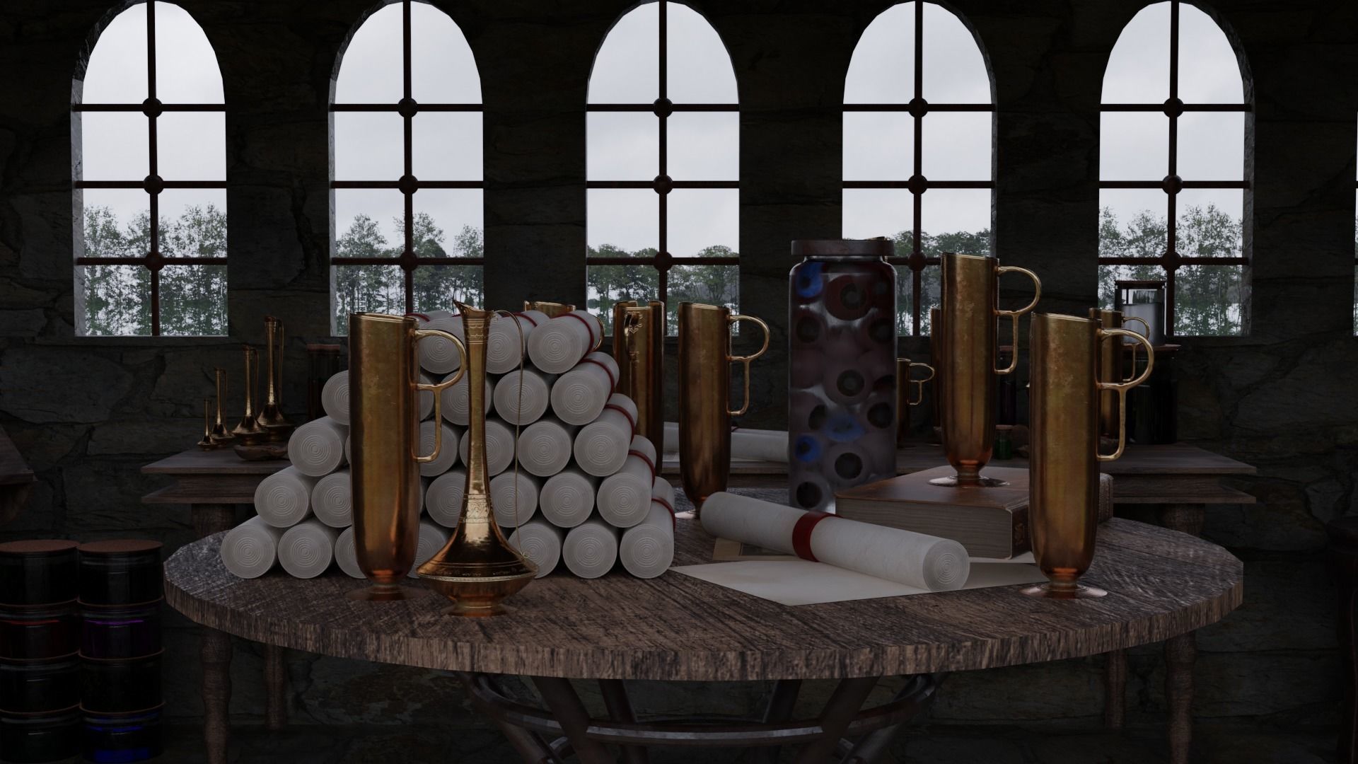 Alchemists Workshop 3D model_1