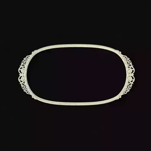 mirror die cut oval frame