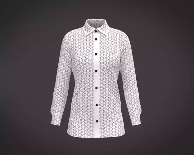 Ladies white print shirt