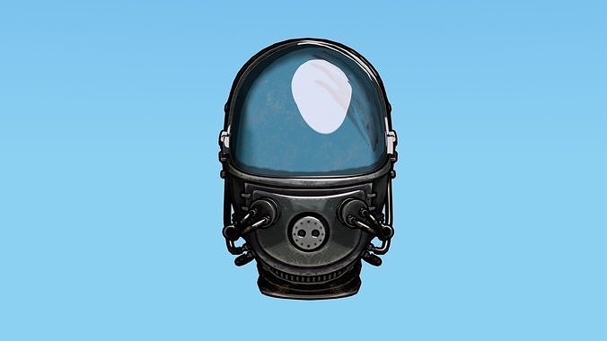 Helmet - Space Mask T1 Low-poly 3D model