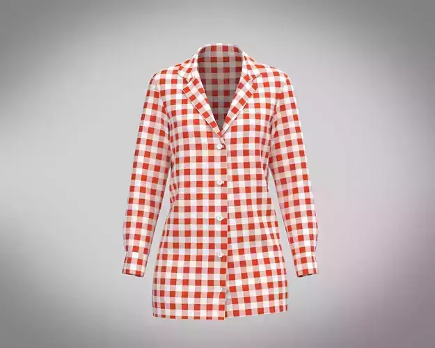 Ladies Red striped print Shirt