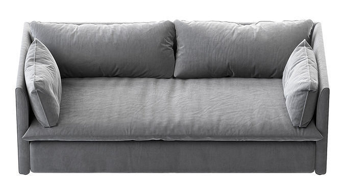 West elm Shelter Queen Sleeper Sofa 3D model 4