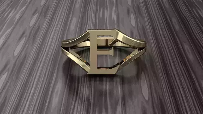 Jewelry Alphabet Ring  E