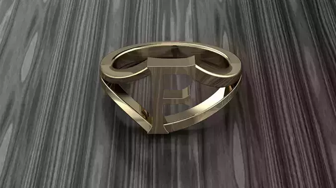 Jewelry Alphabet Ring  F