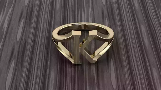 Jewelry Alphabet Ring  K