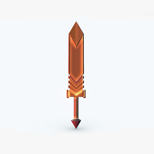 Dwarf Magic Sword Low-poly 3D model