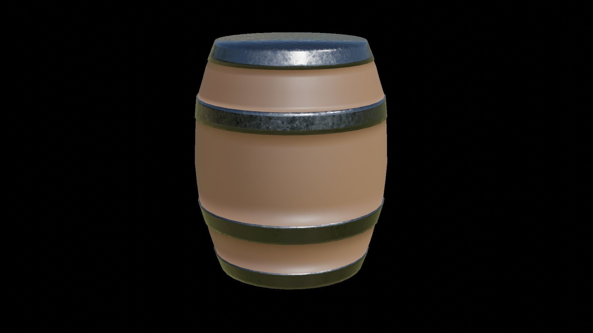 pack wooden barrels PBR low-poly Game Ready Free low-poly 3D model_9