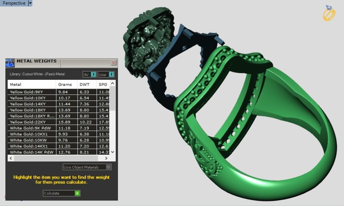 lion ring 3D print model_25