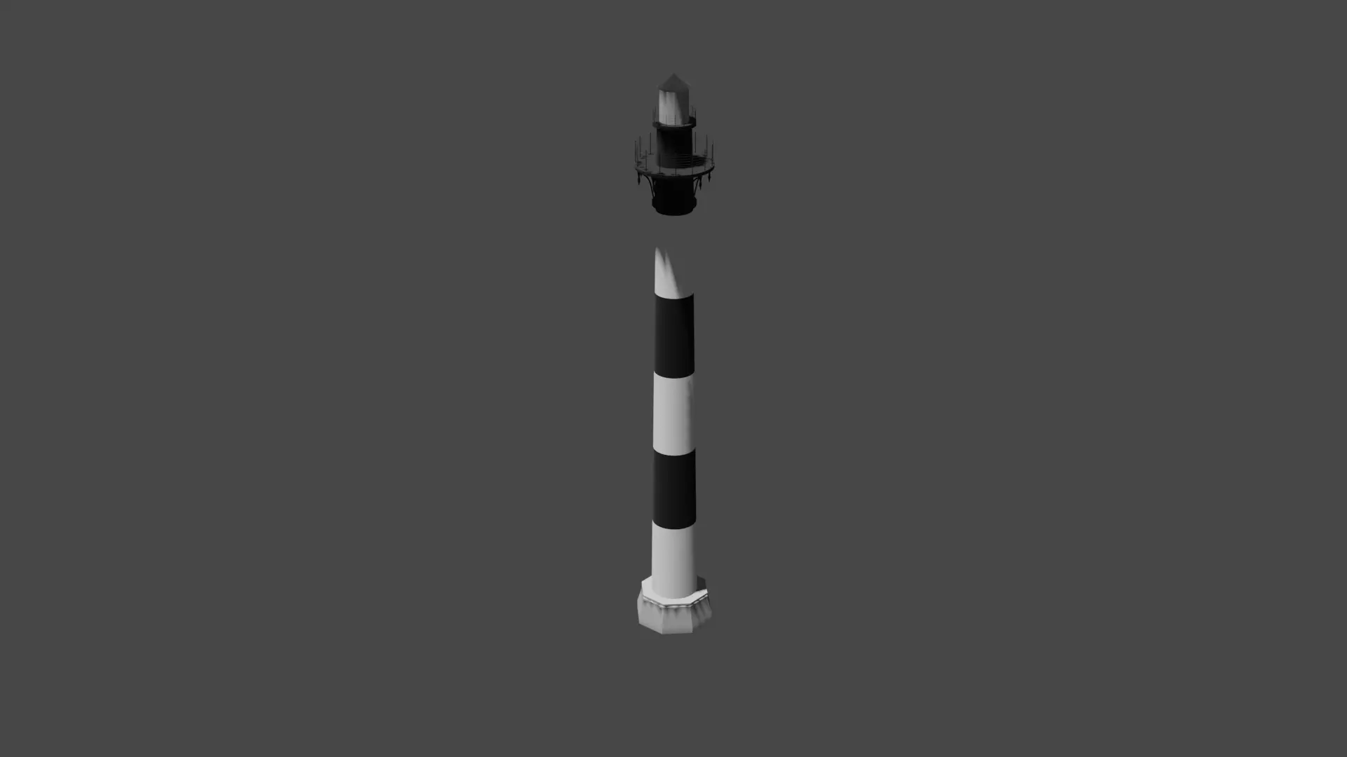 LightHouse light pole Low-poly 3D model_0